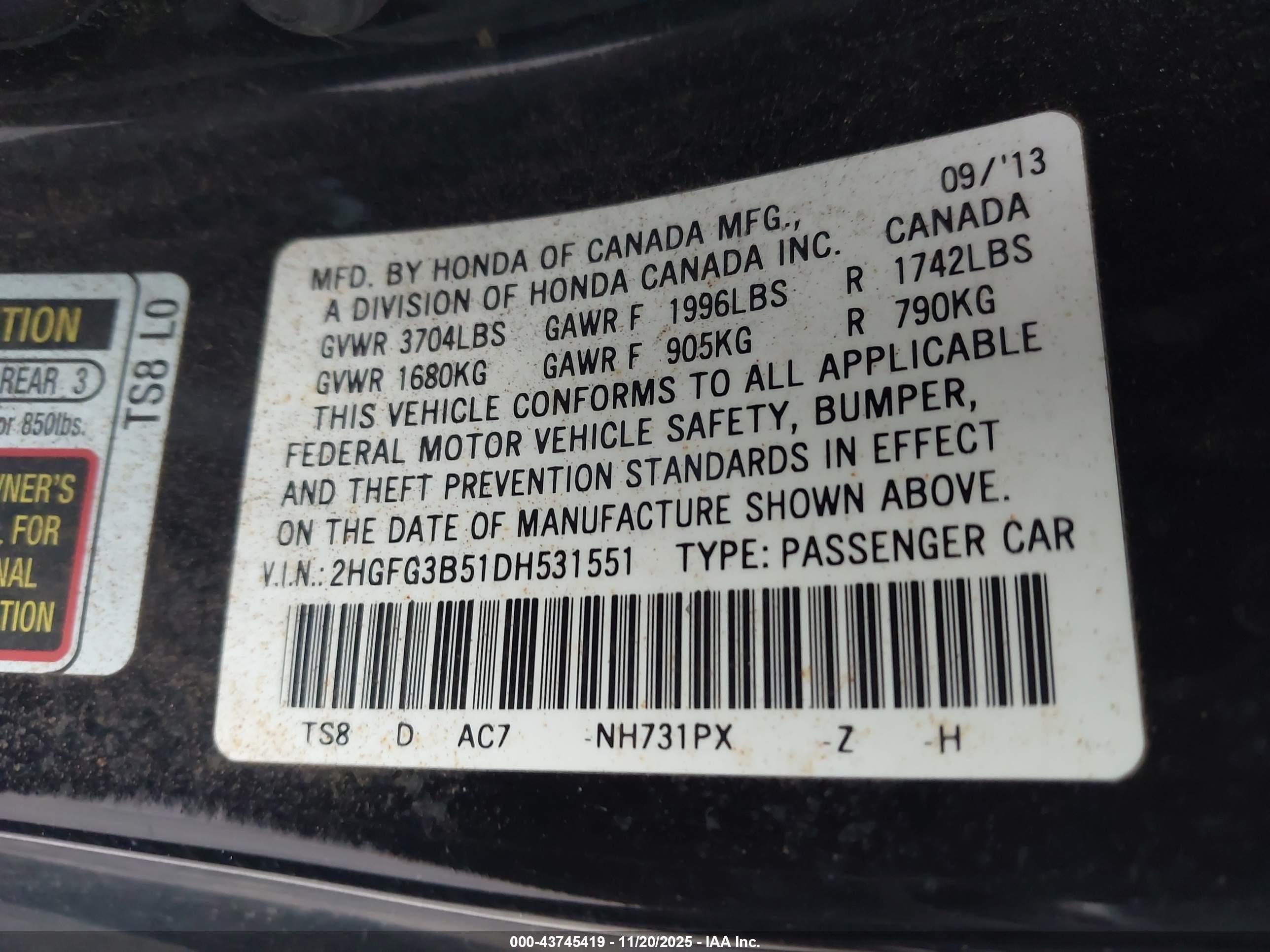 HONDA CIVIC image 9