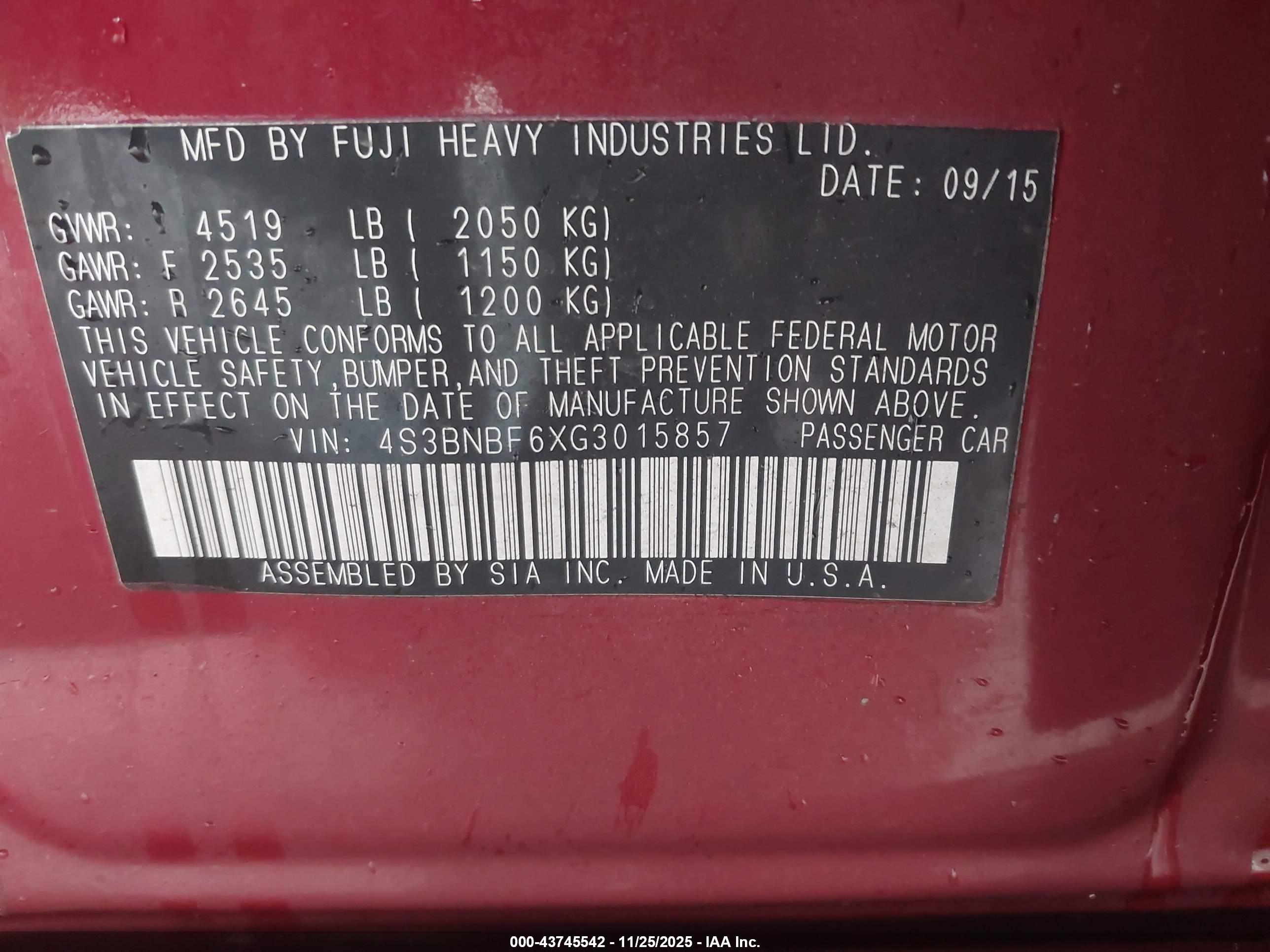 SUBARU LEGACY image 9