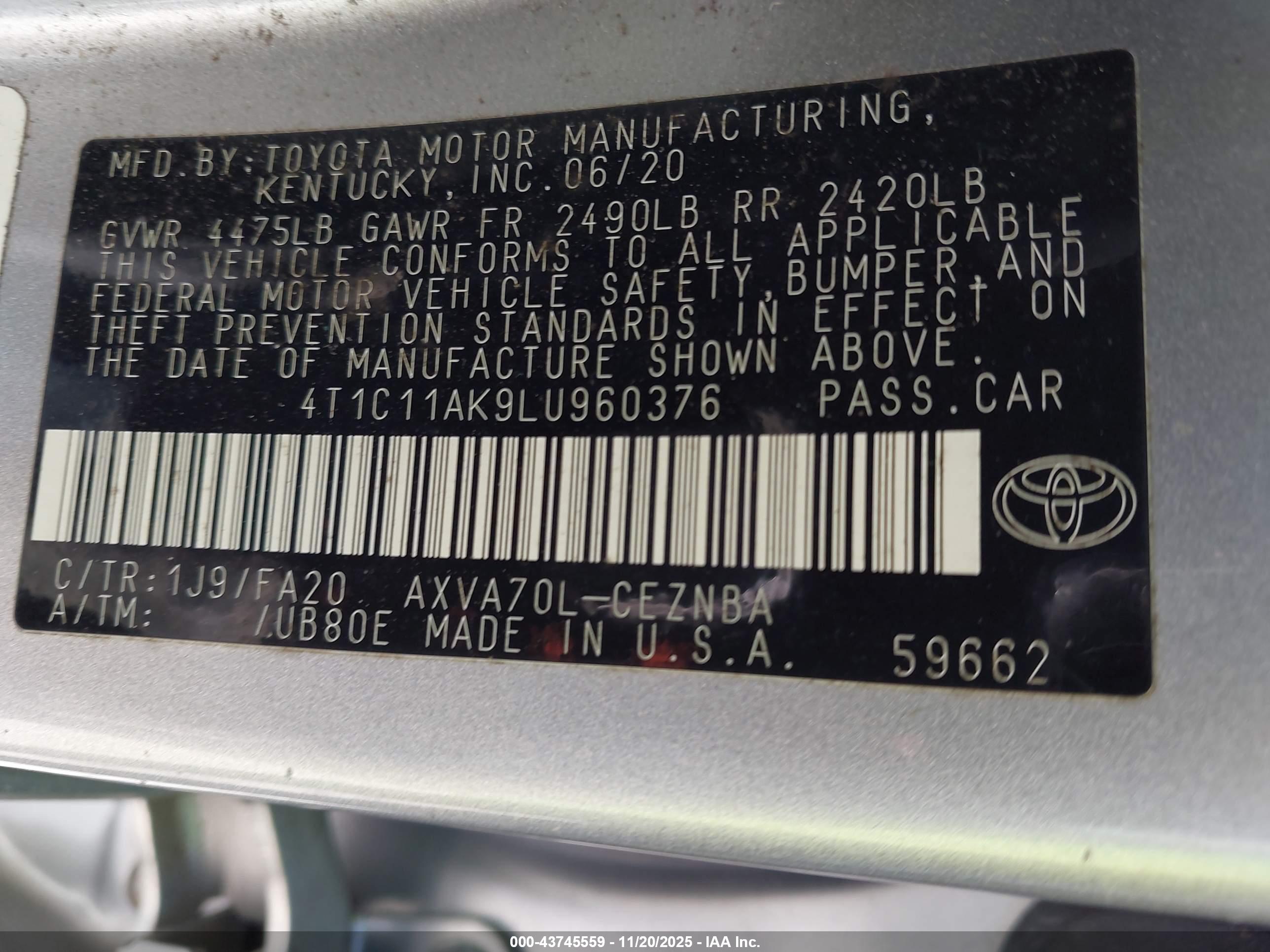 TOYOTA CAMRY image 9