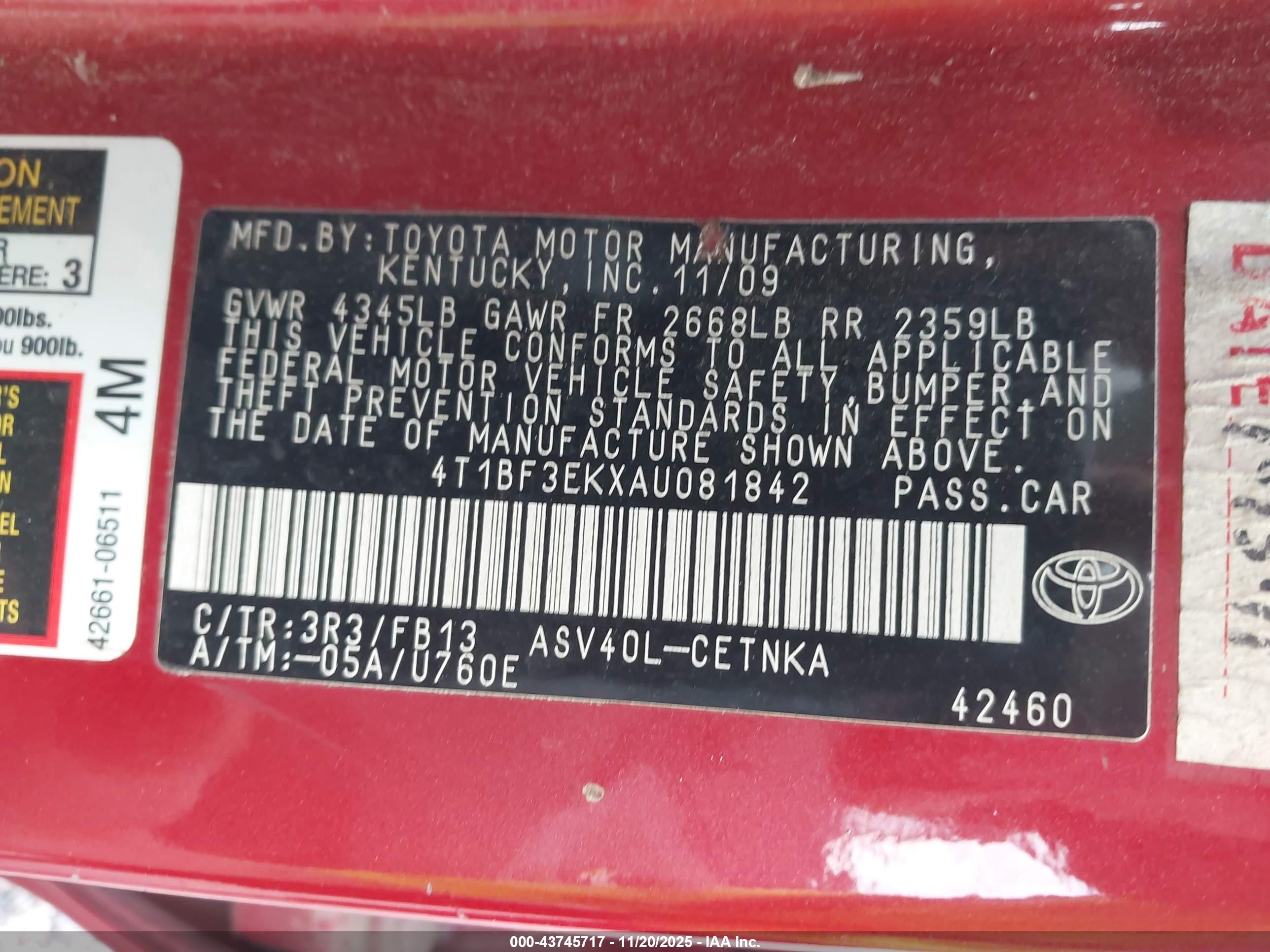 TOYOTA CAMRY image 9