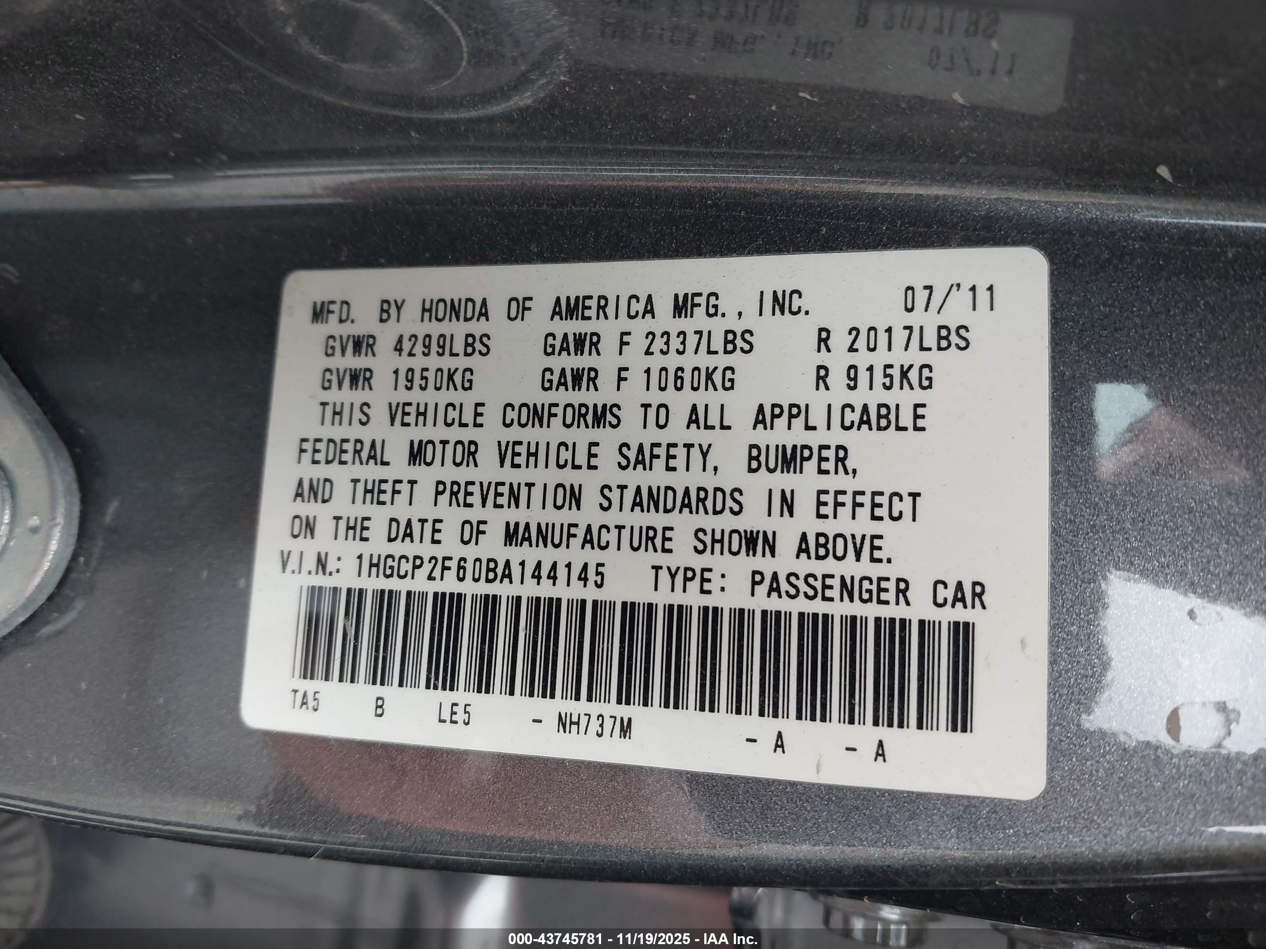 HONDA ACCORD image 9