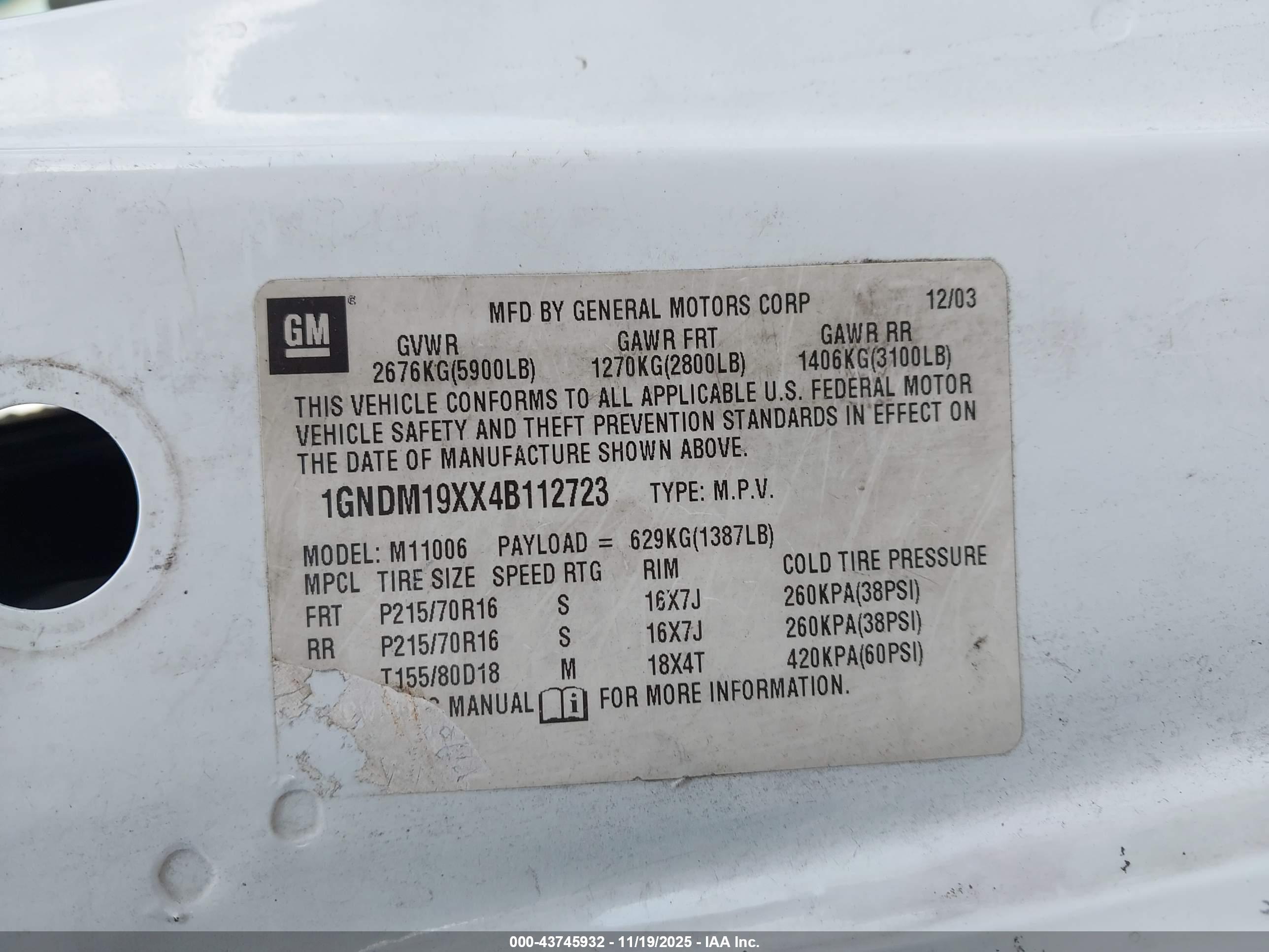 CHEVROLET ASTRO image 9