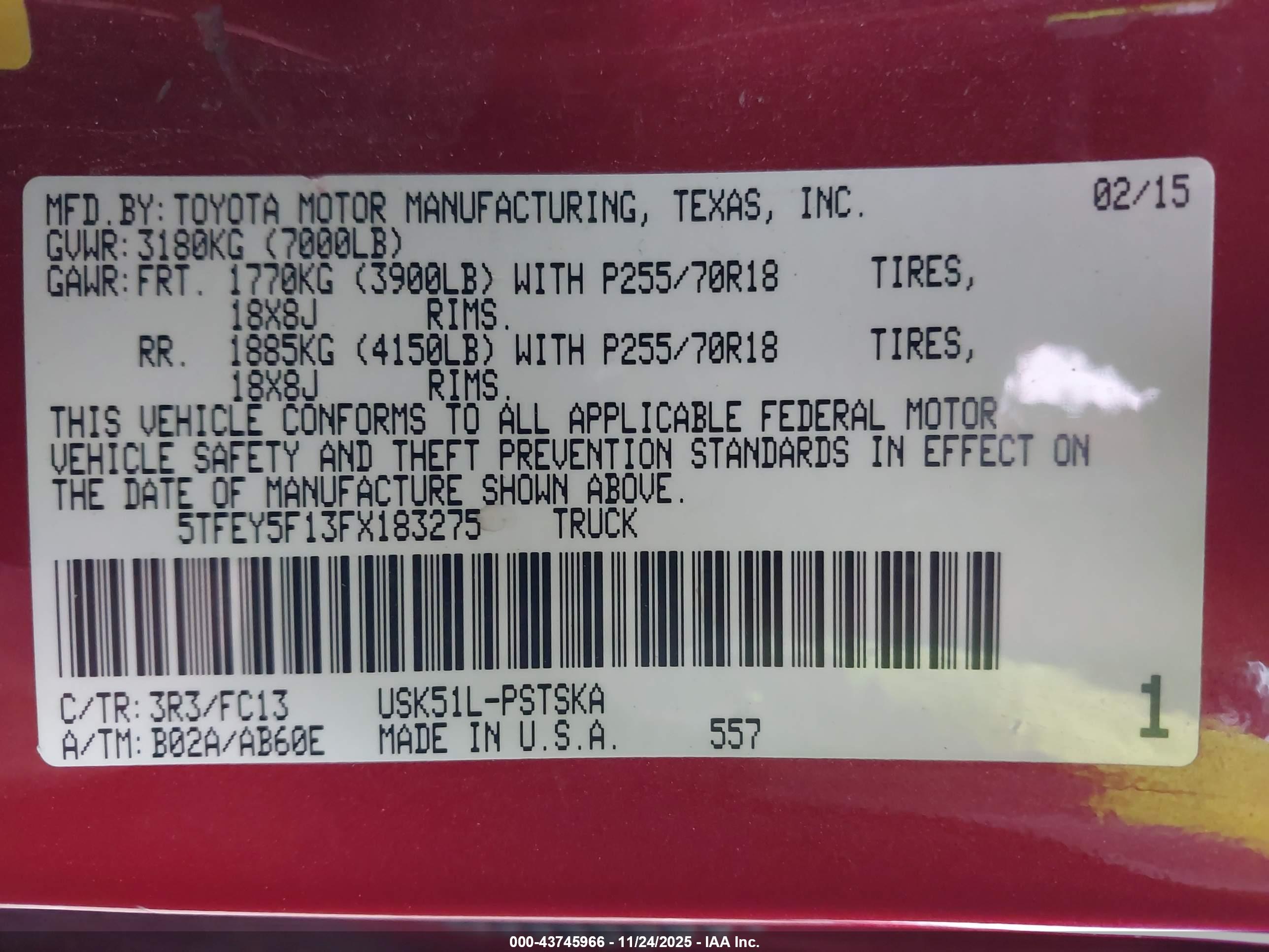 TOYOTA TUNDRA image 9