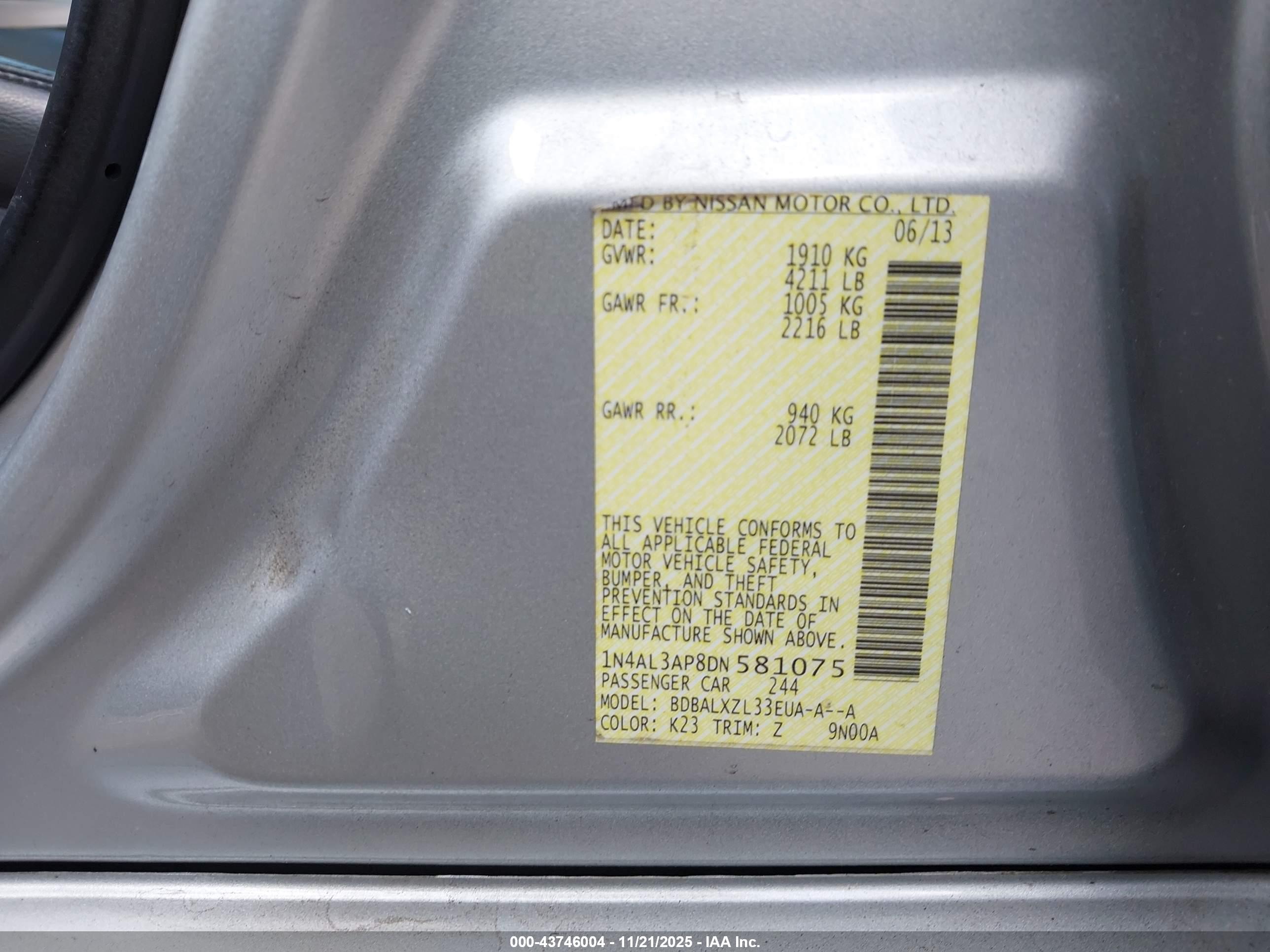NISSAN ALTIMA image 9