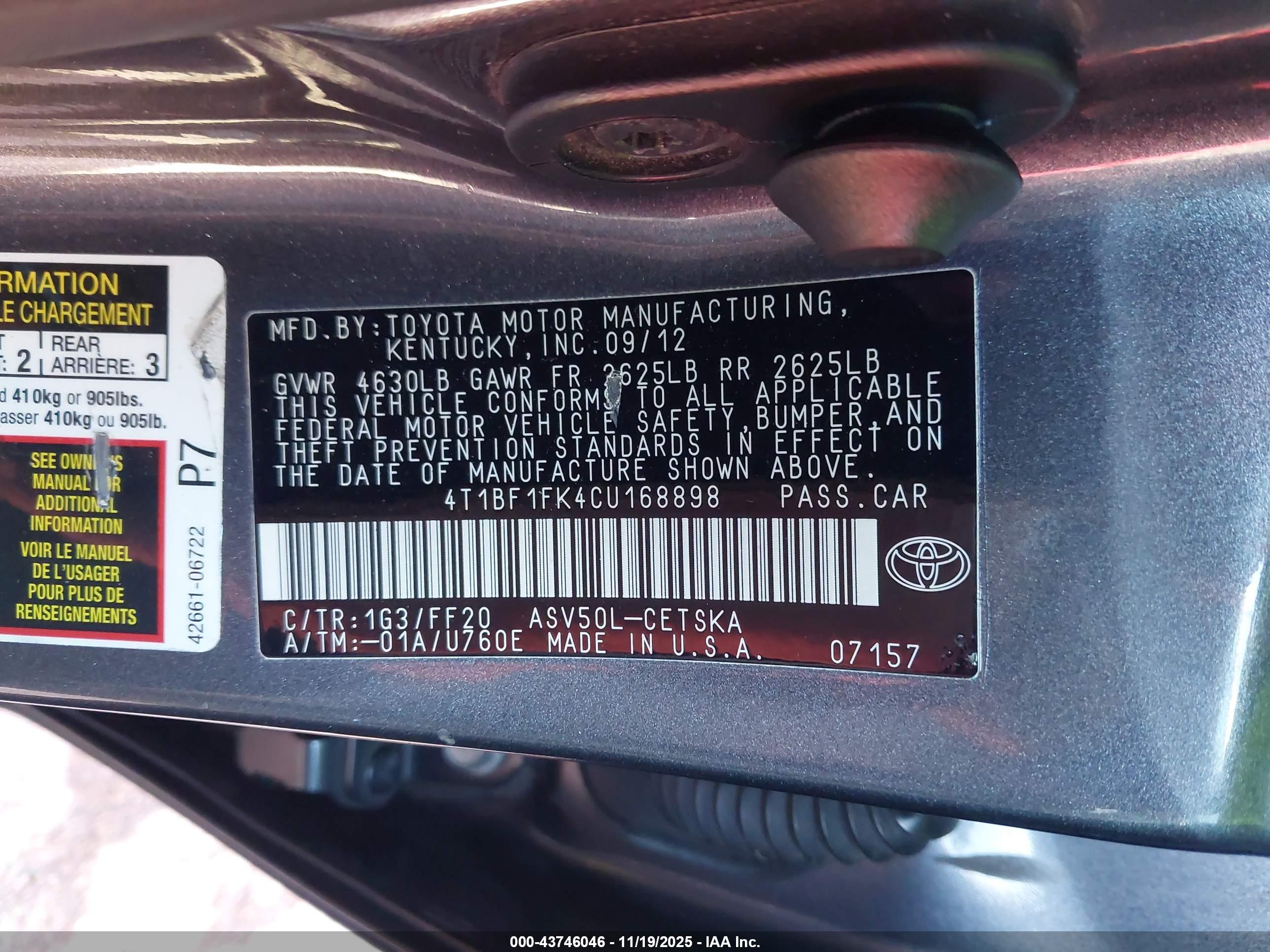 TOYOTA CAMRY image 9