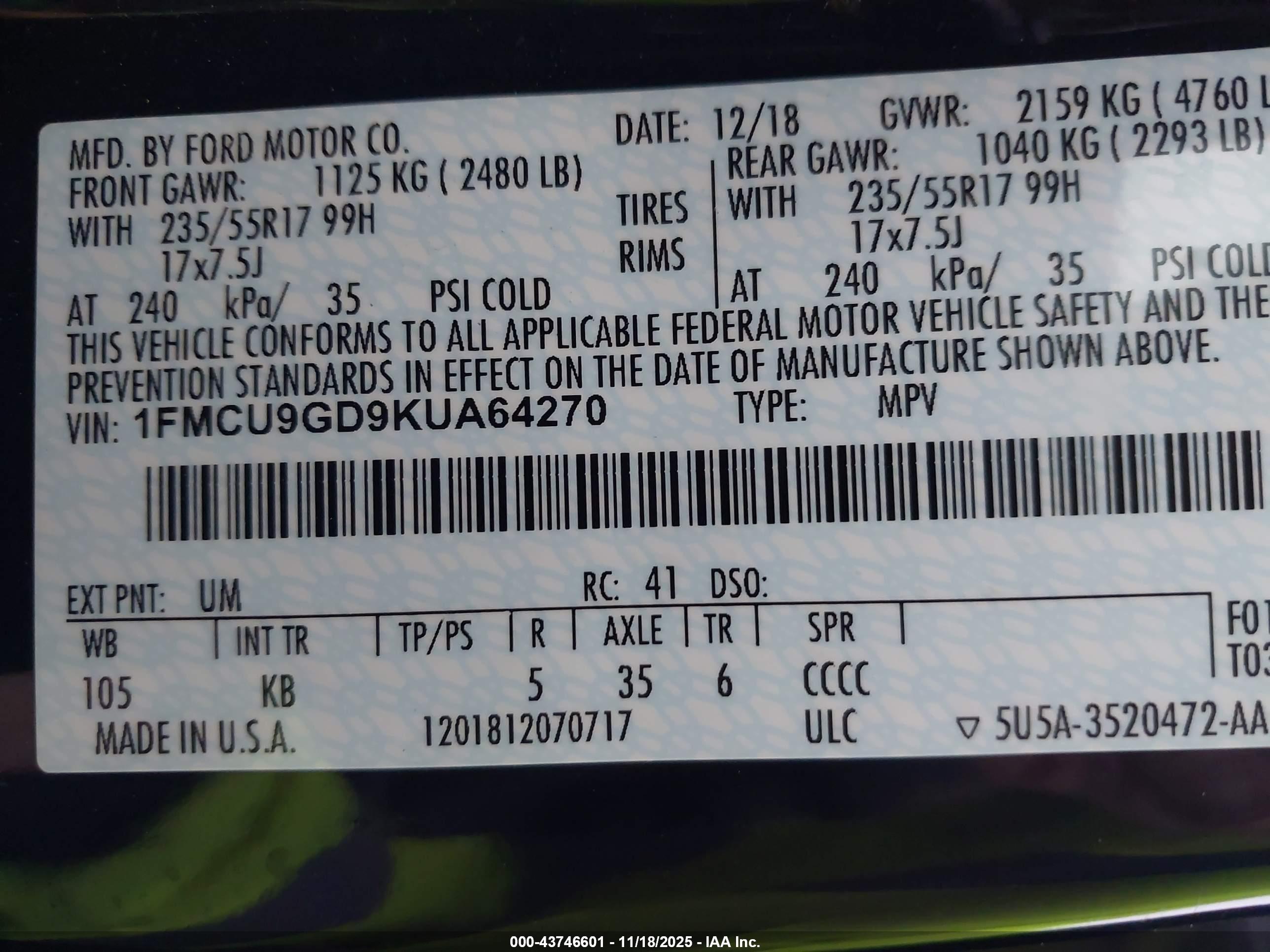 FORD ESCAPE image 9