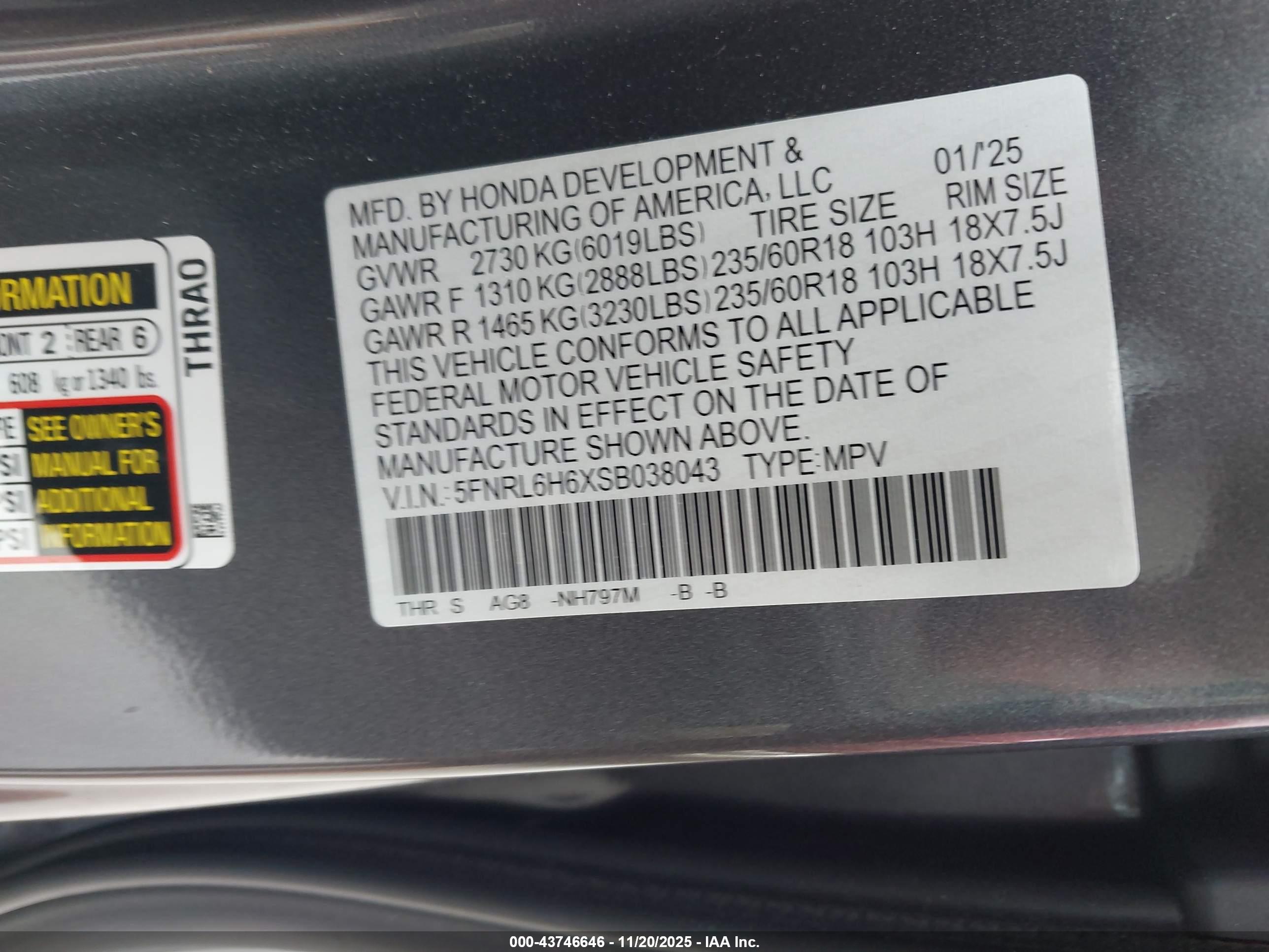 HONDA ODYSSEY image 9