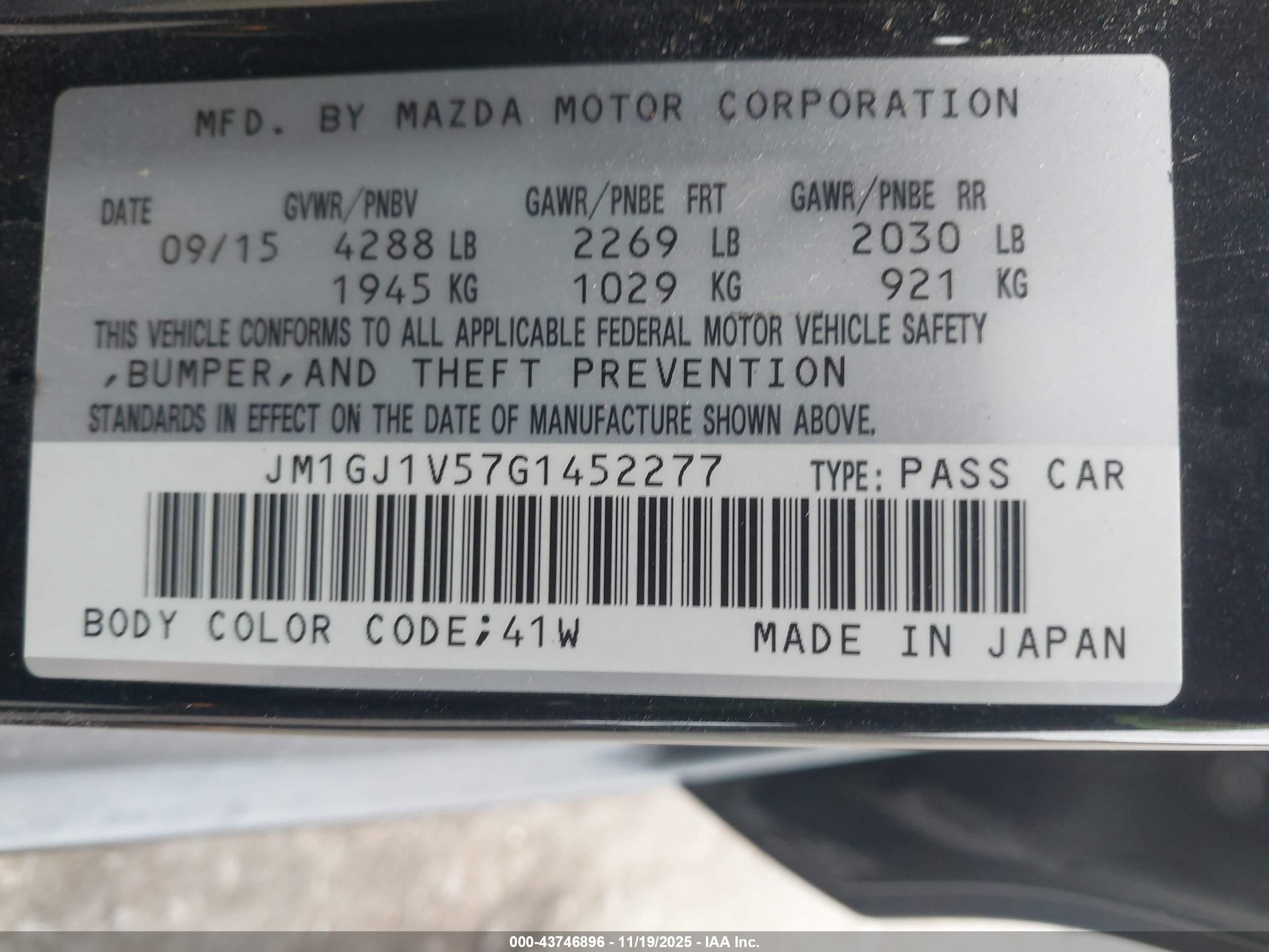 MAZDA MAZDA6 image 9