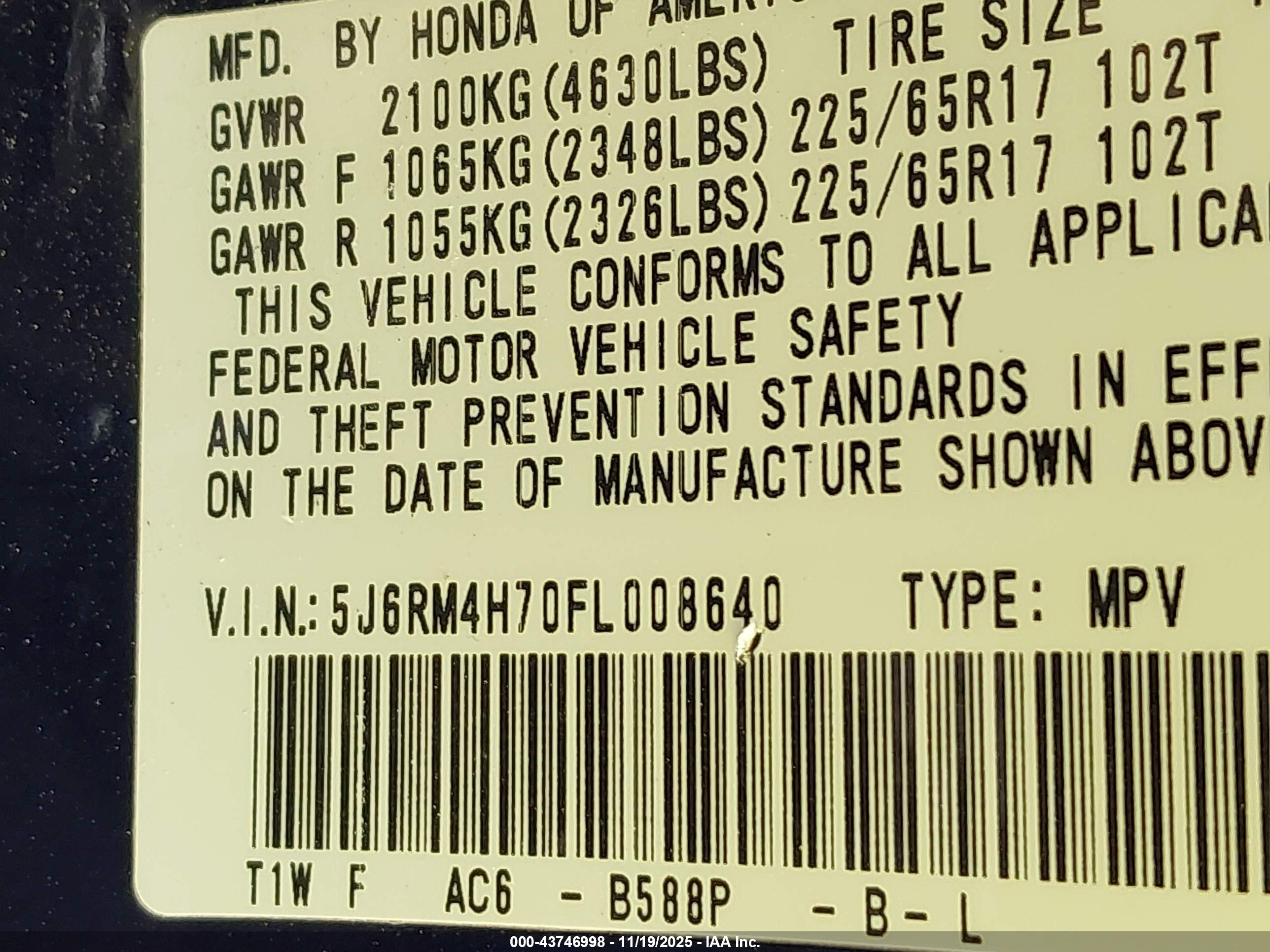 HONDA CR-V image 9