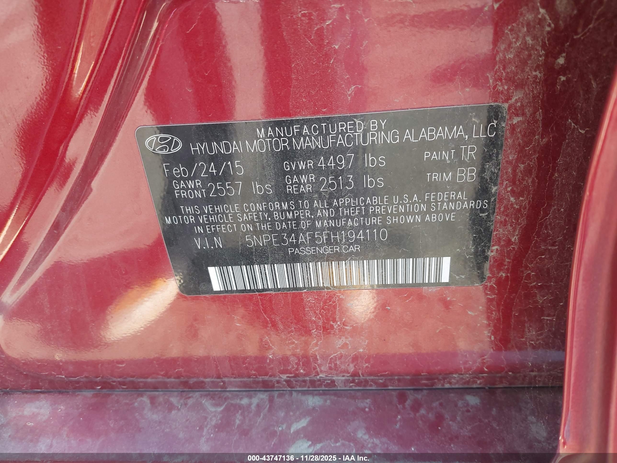 HYUNDAI SONATA image 9
