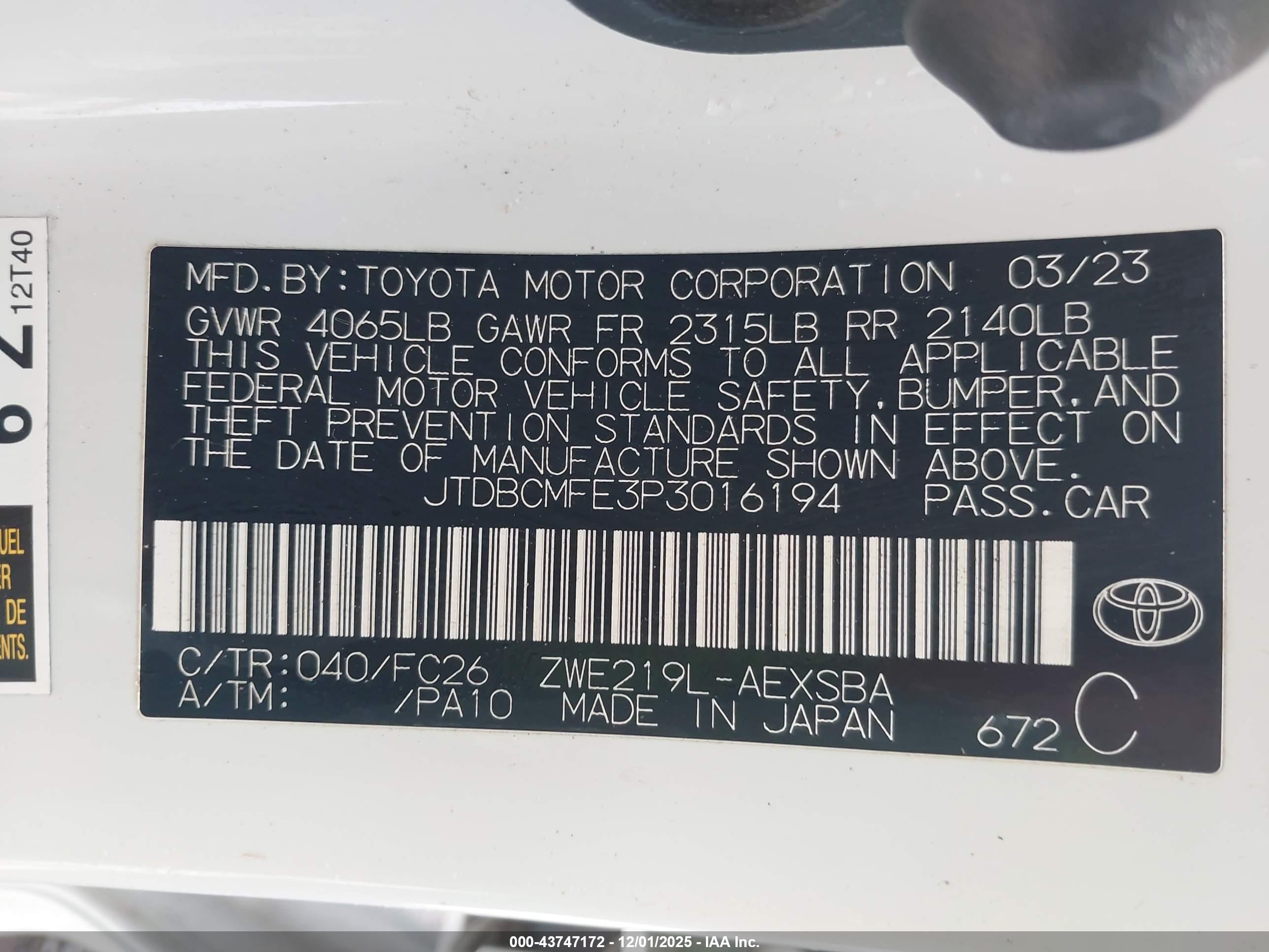 TOYOTA COROLLA image 9