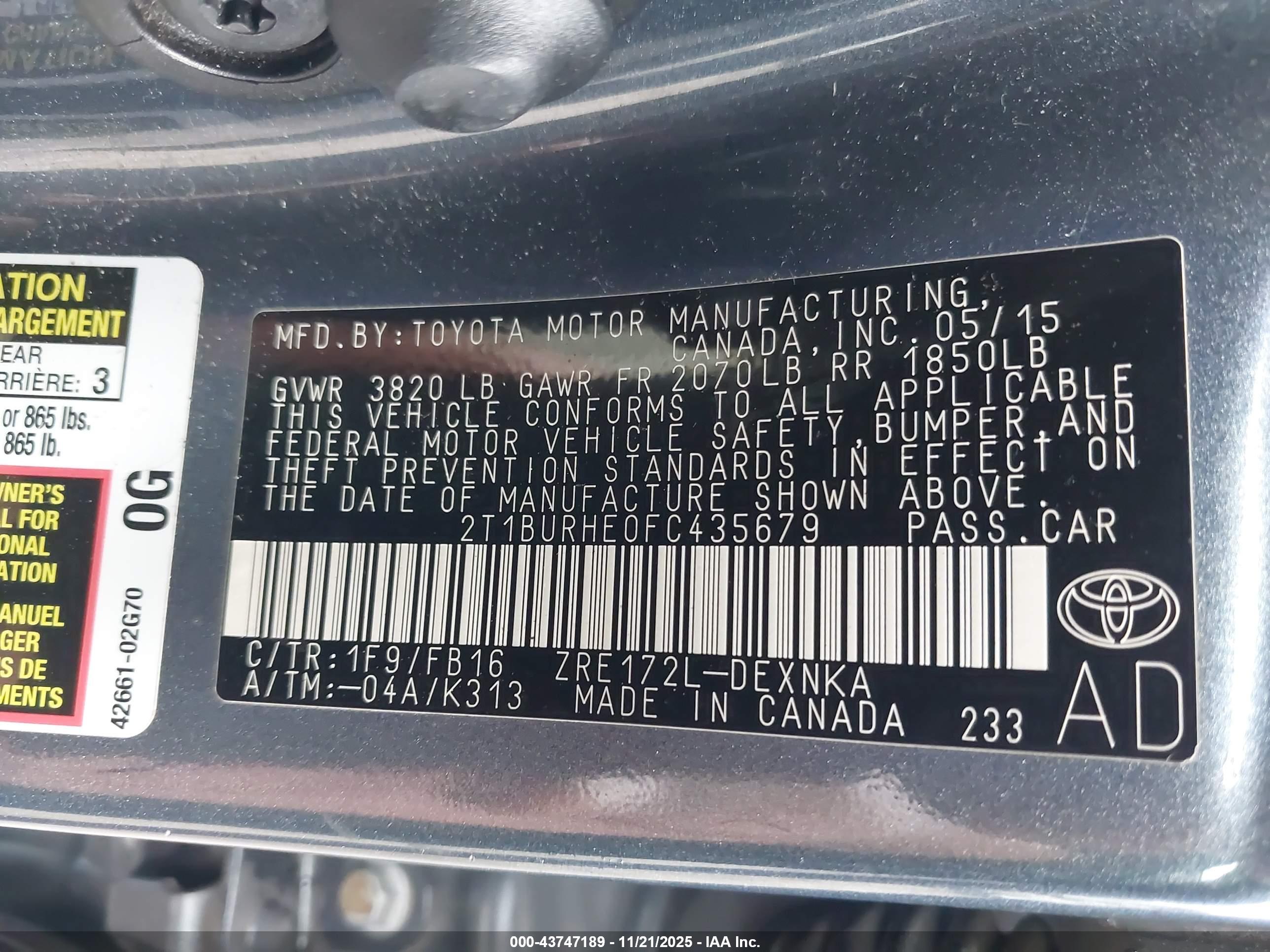 TOYOTA COROLLA image 9