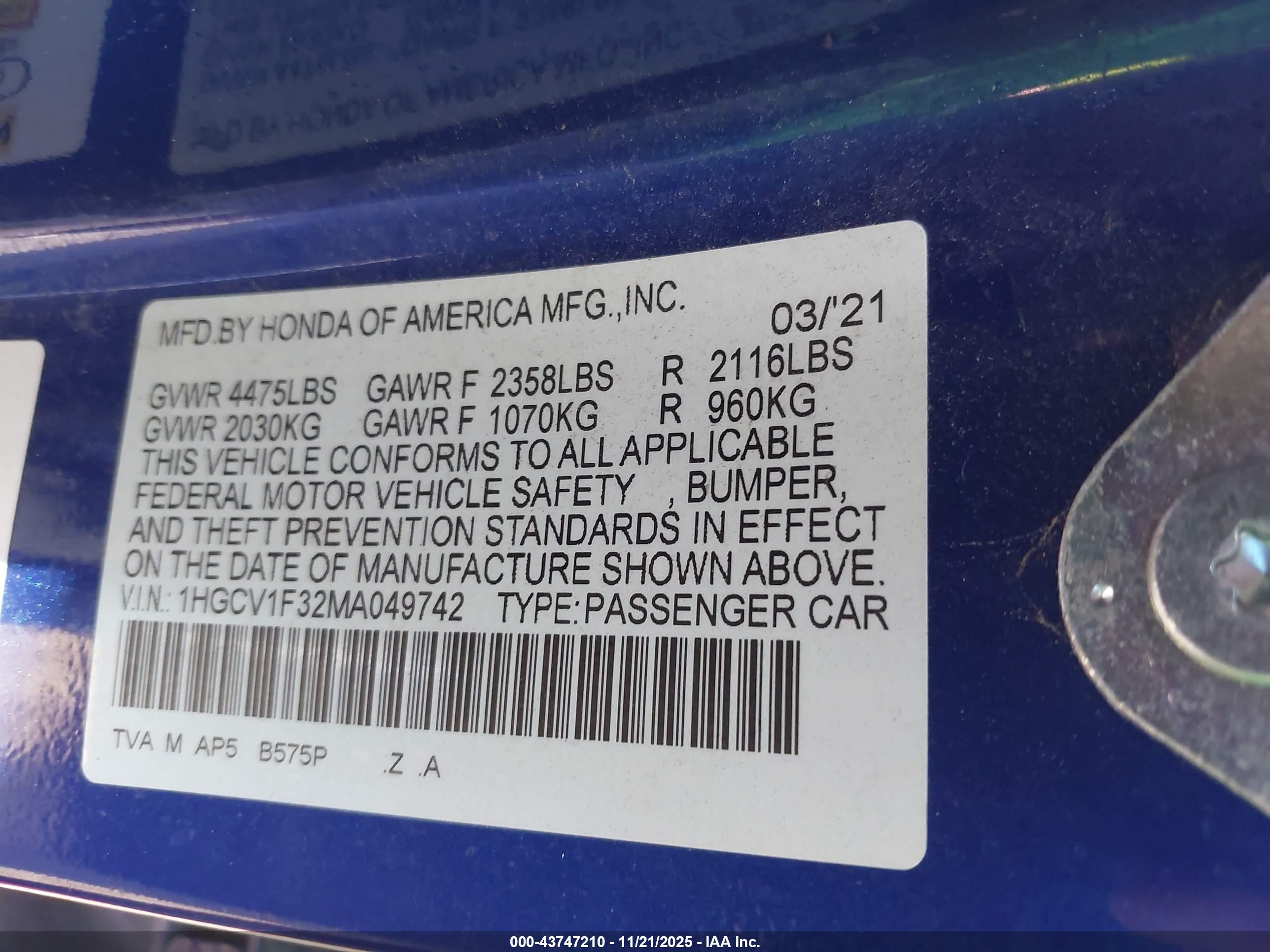 HONDA ACCORD image 9