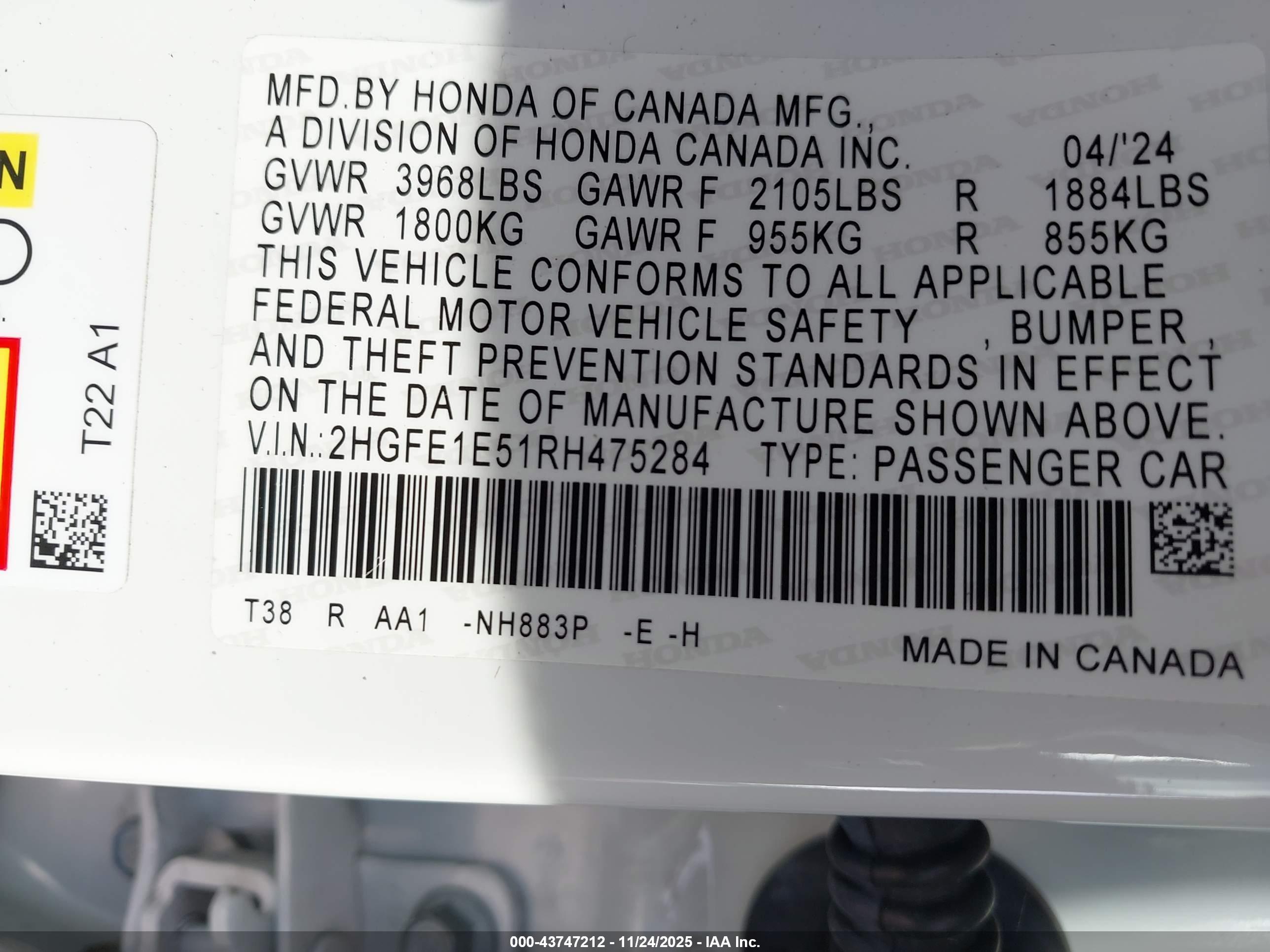 HONDA CIVIC image 9