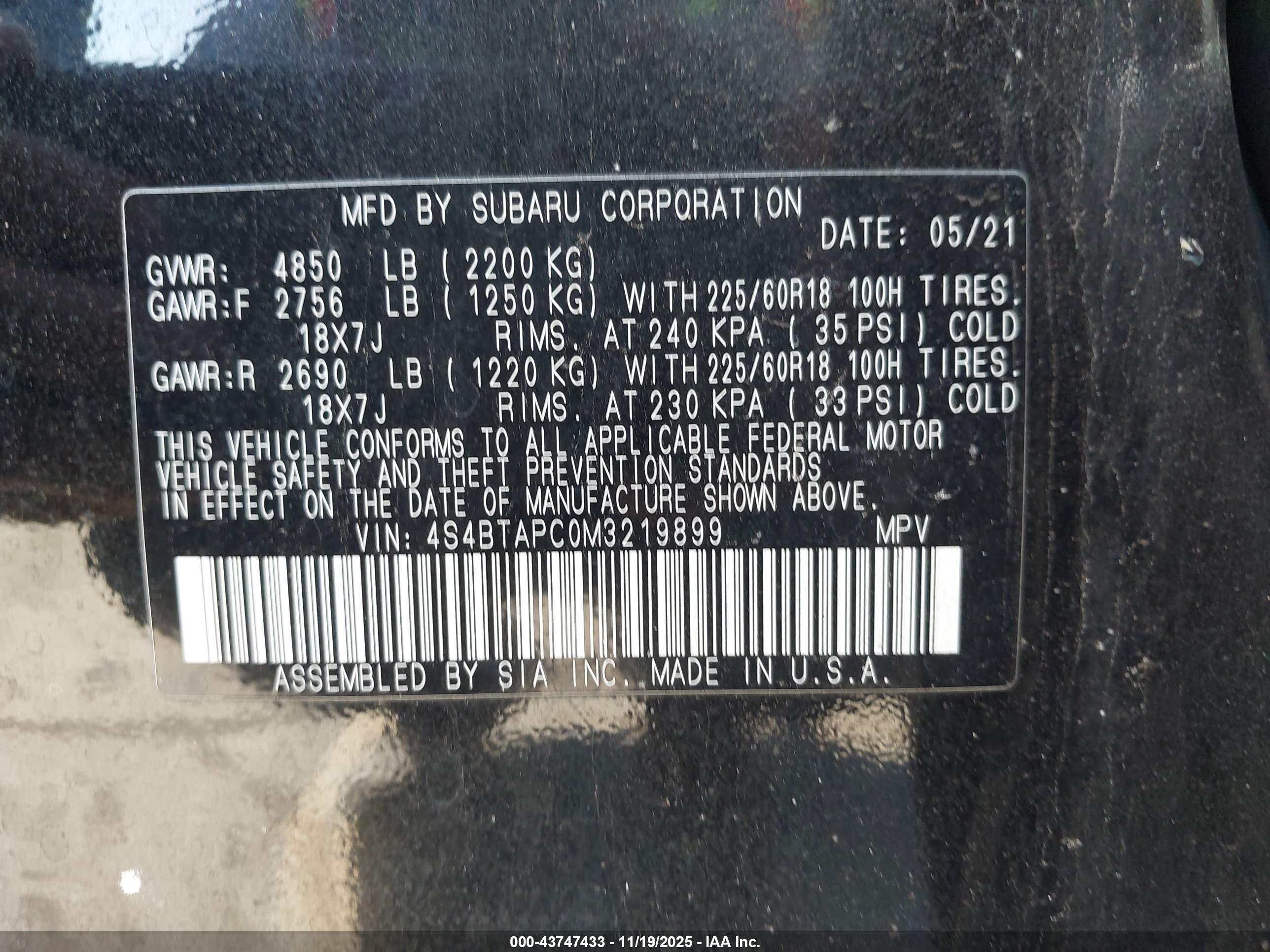 SUBARU OUTBACK image 9