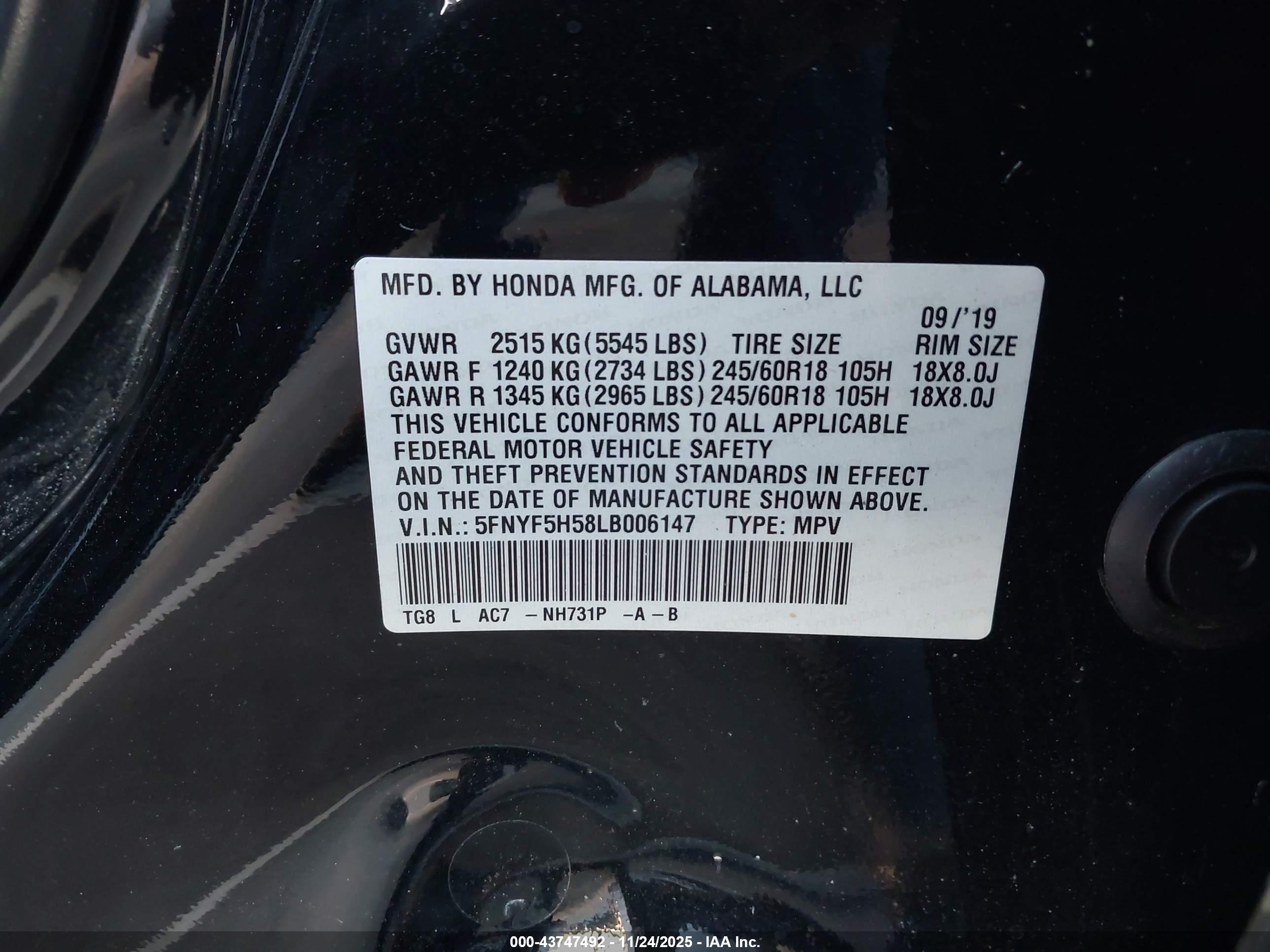 HONDA PILOT image 9