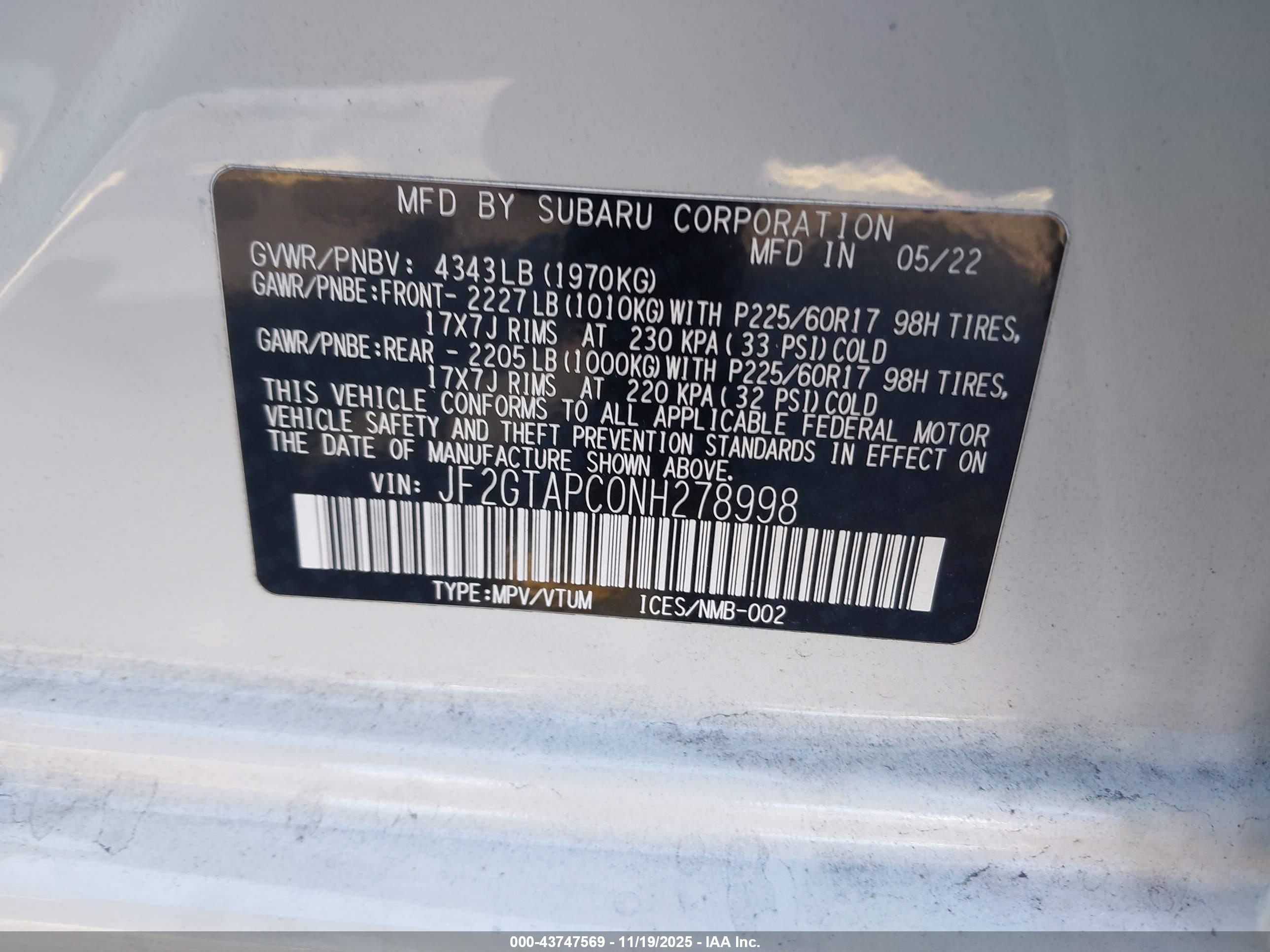 SUBARU CROSSTREK image 9