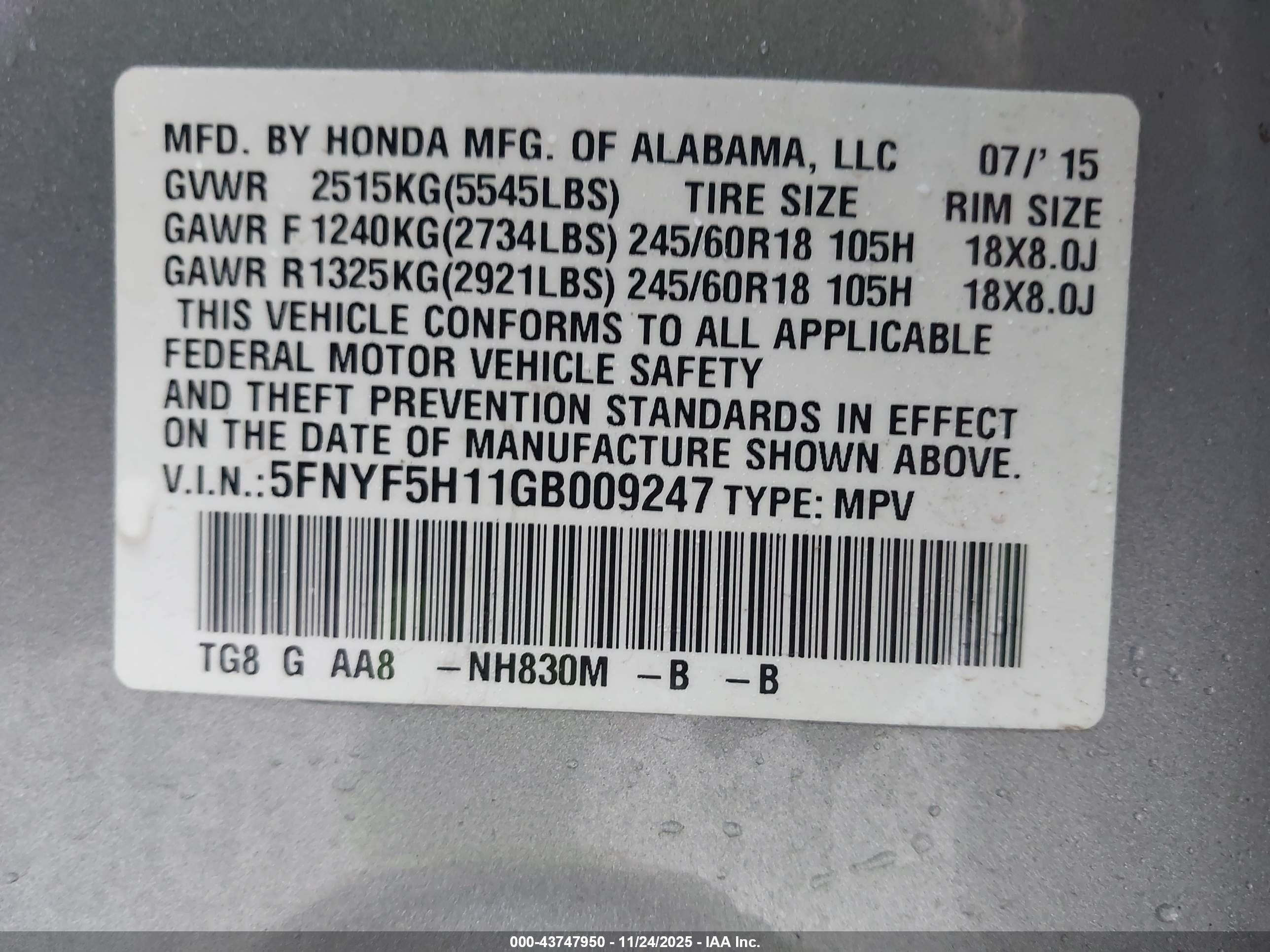 HONDA PILOT image 9