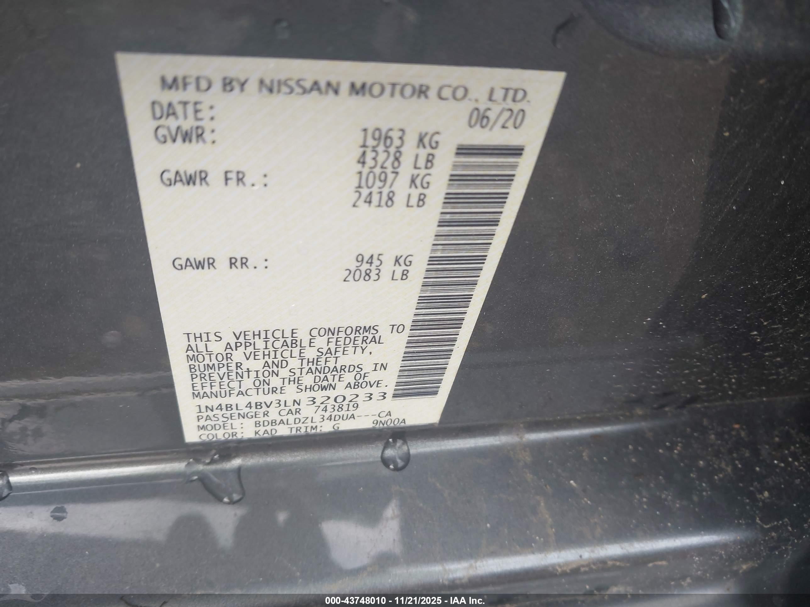 NISSAN ALTIMA image 9