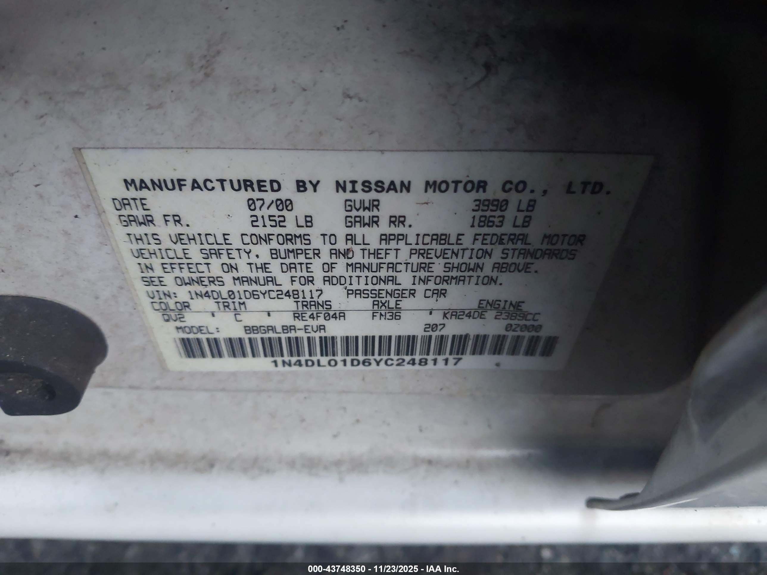 NISSAN ALTIMA image 9