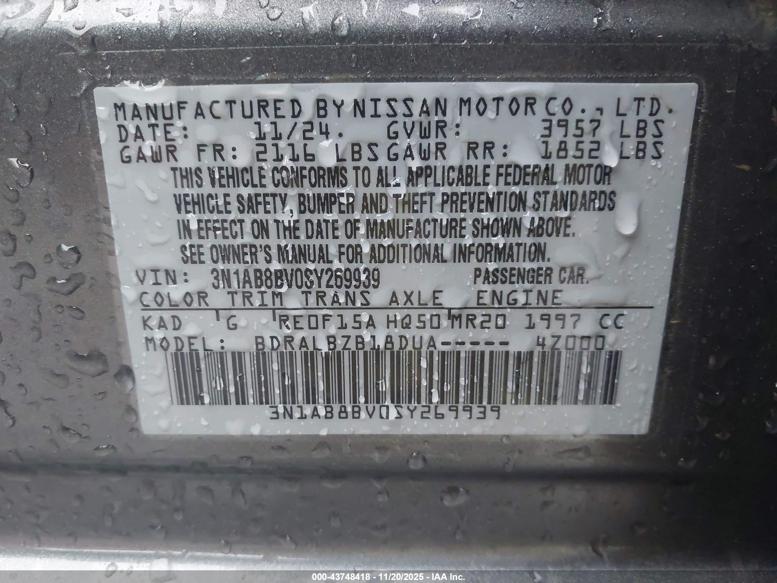NISSAN SENTRA image 9