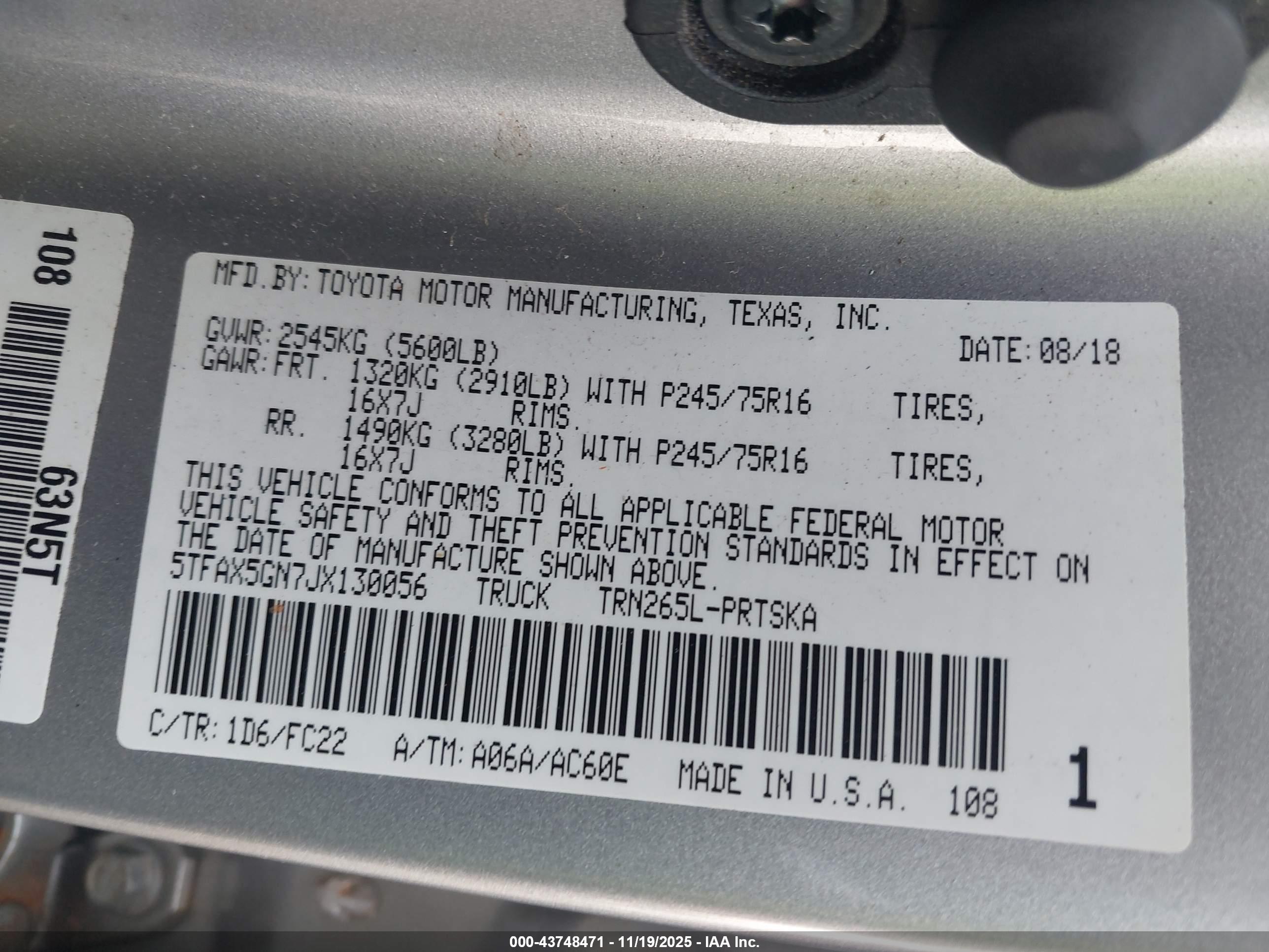 TOYOTA TACOMA image 9
