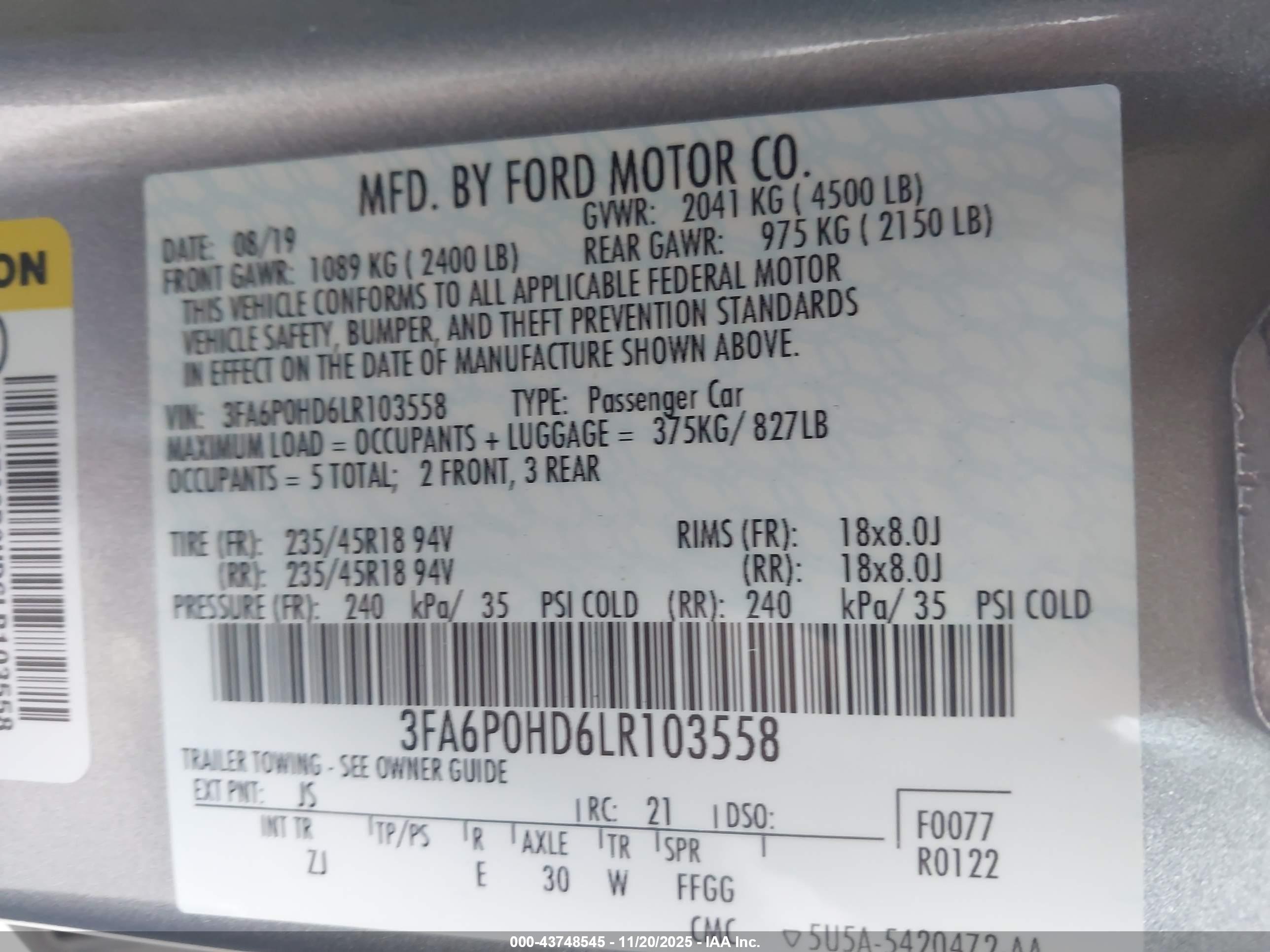 FORD FUSION image 9