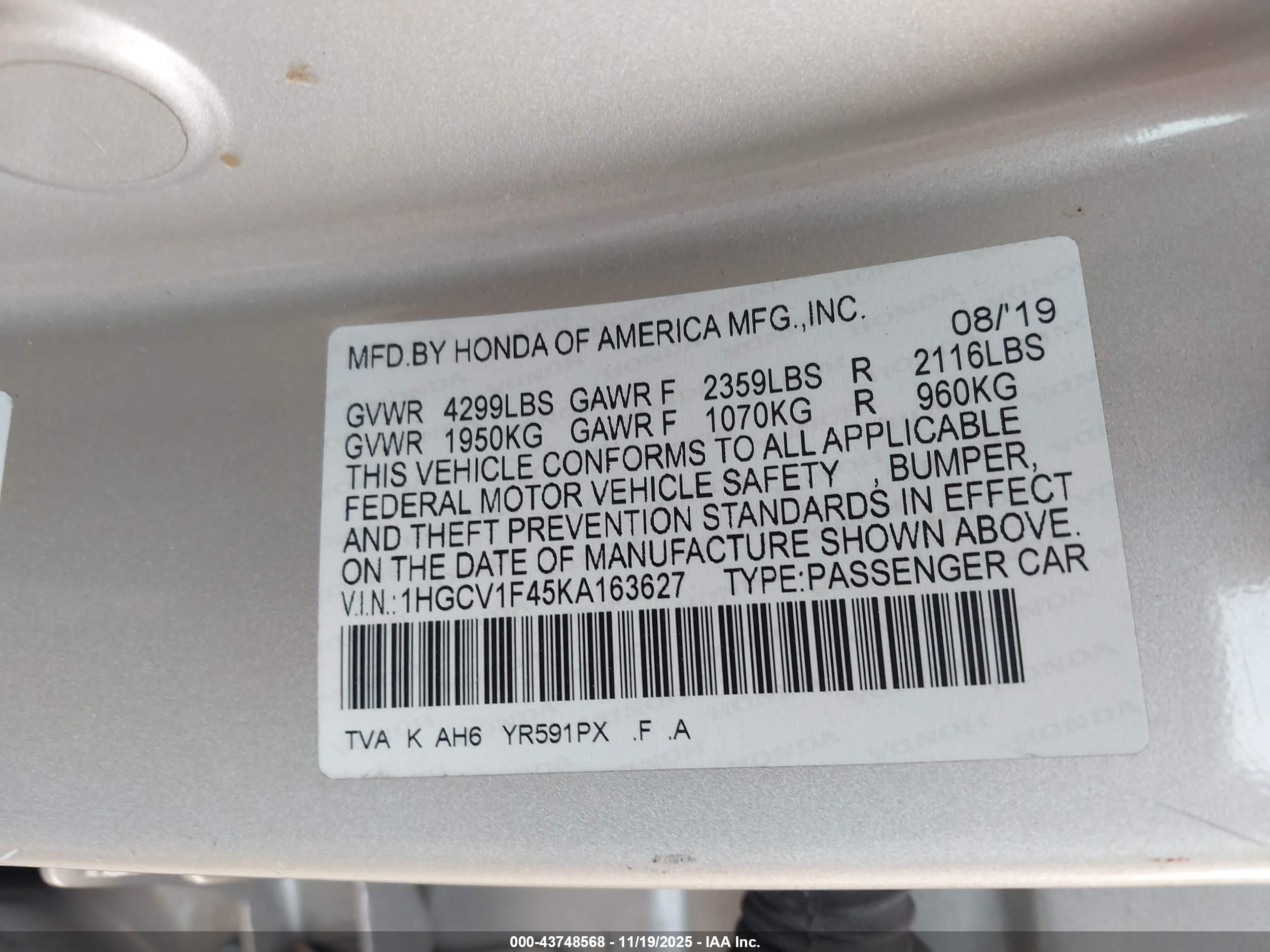 HONDA ACCORD image 9
