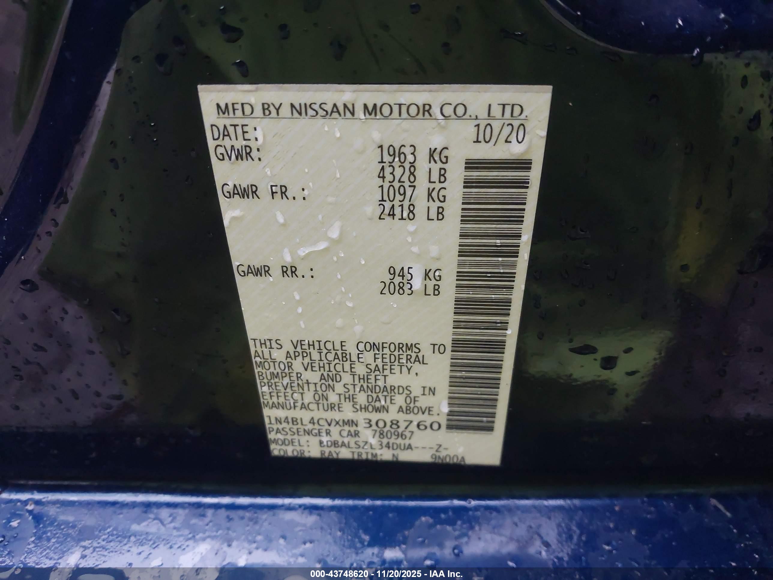 NISSAN ALTIMA image 9