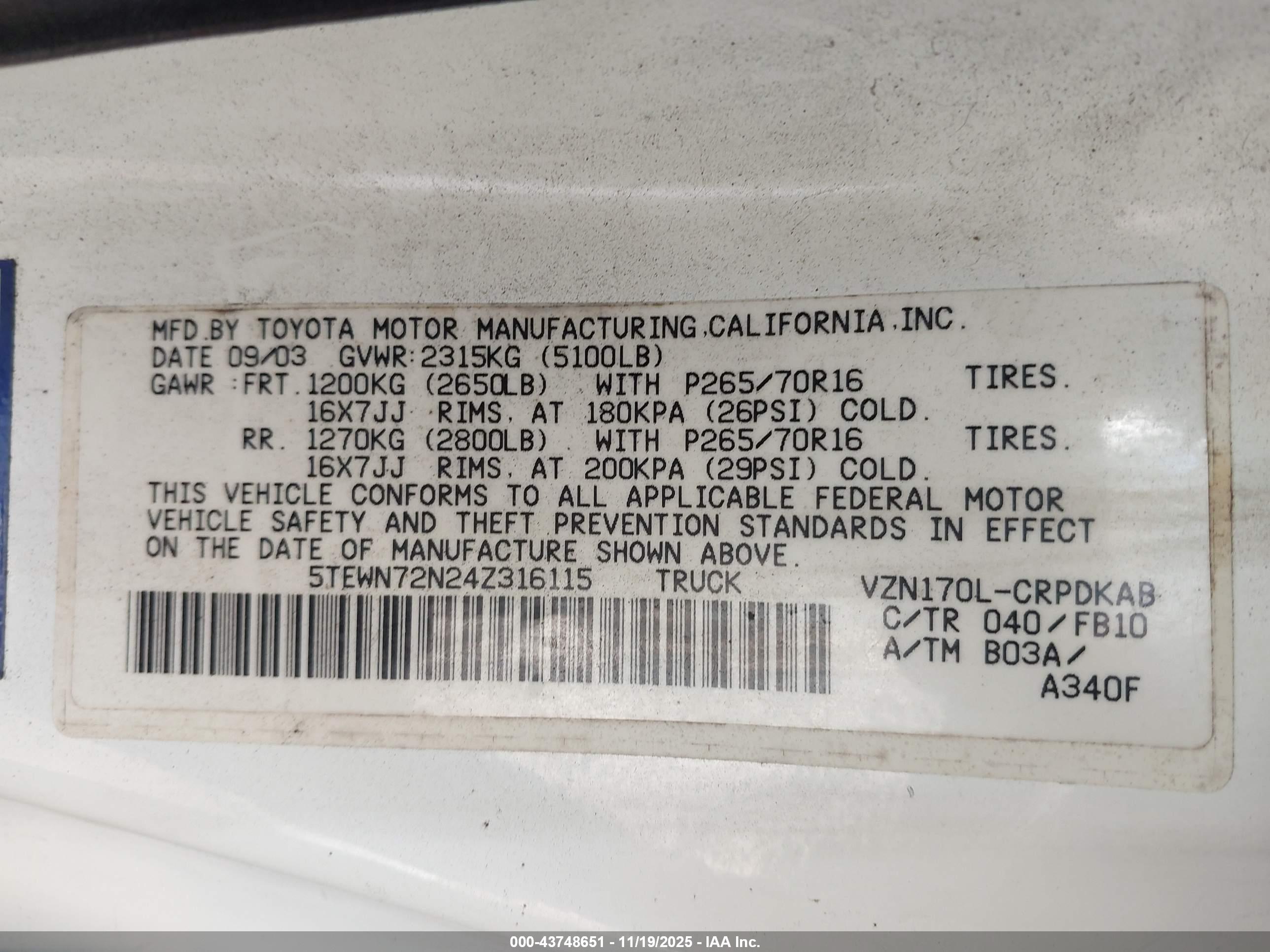 TOYOTA TACOMA image 9