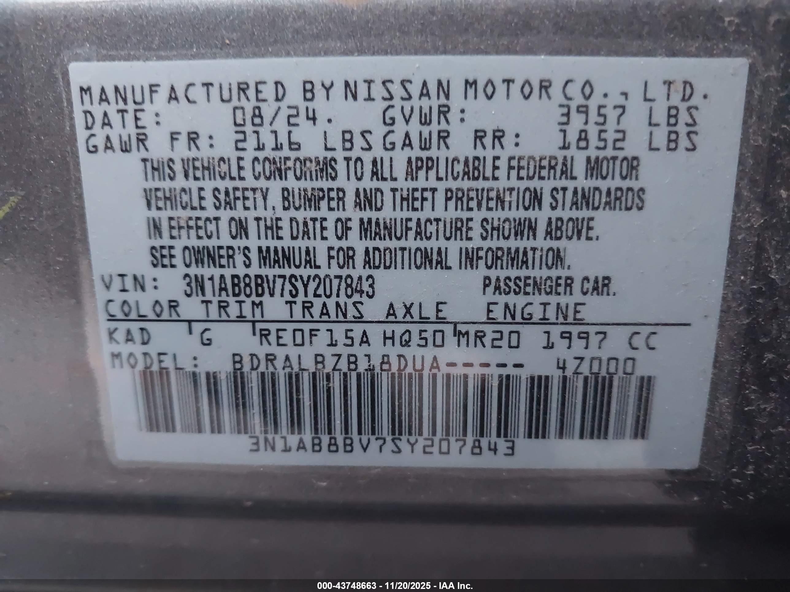 NISSAN SENTRA image 9