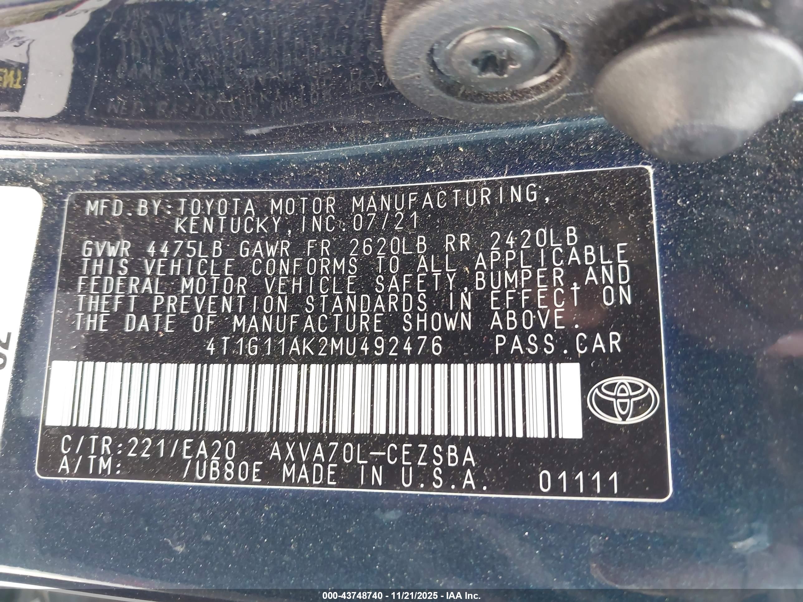 TOYOTA CAMRY image 9