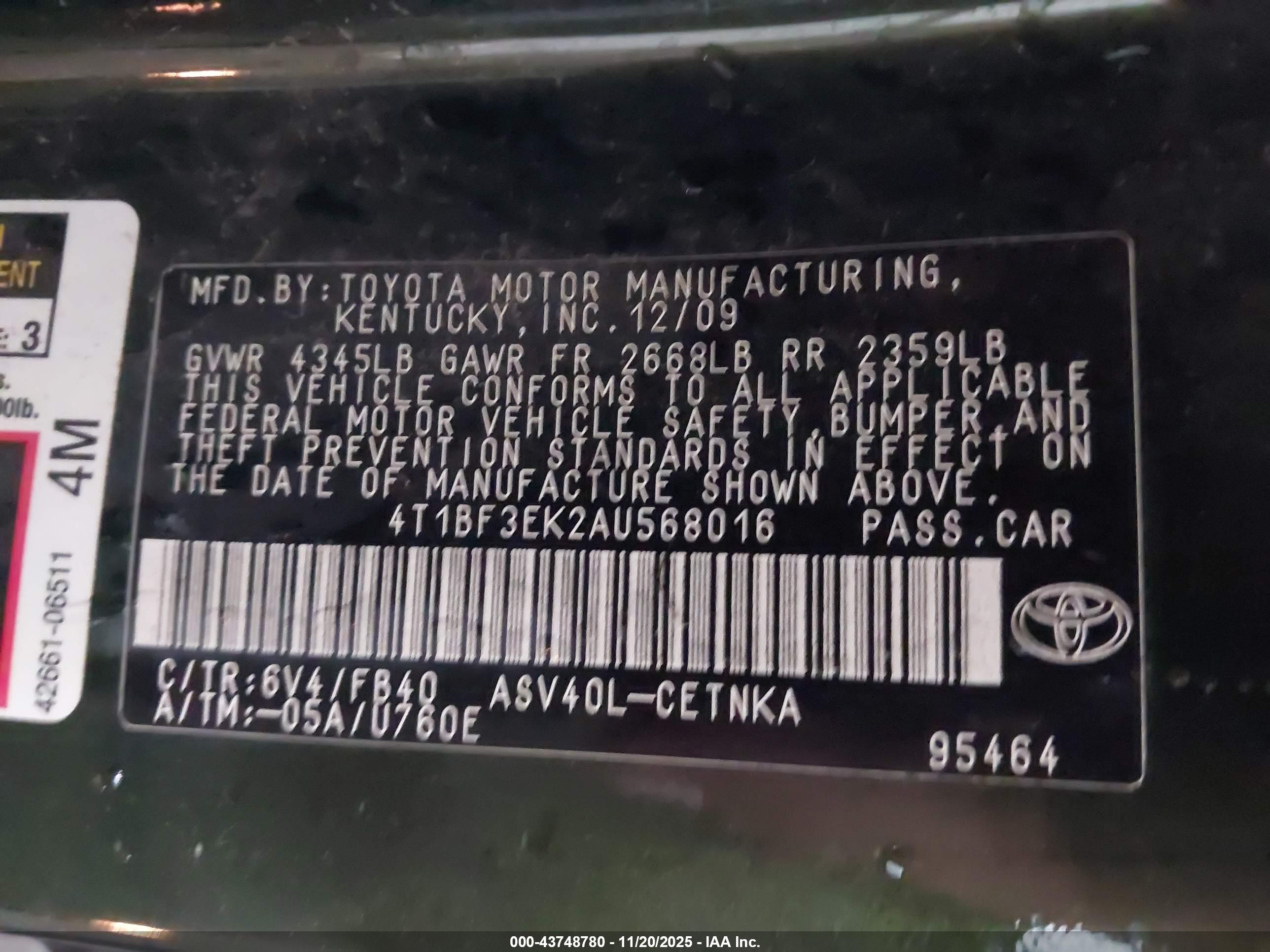TOYOTA CAMRY image 9