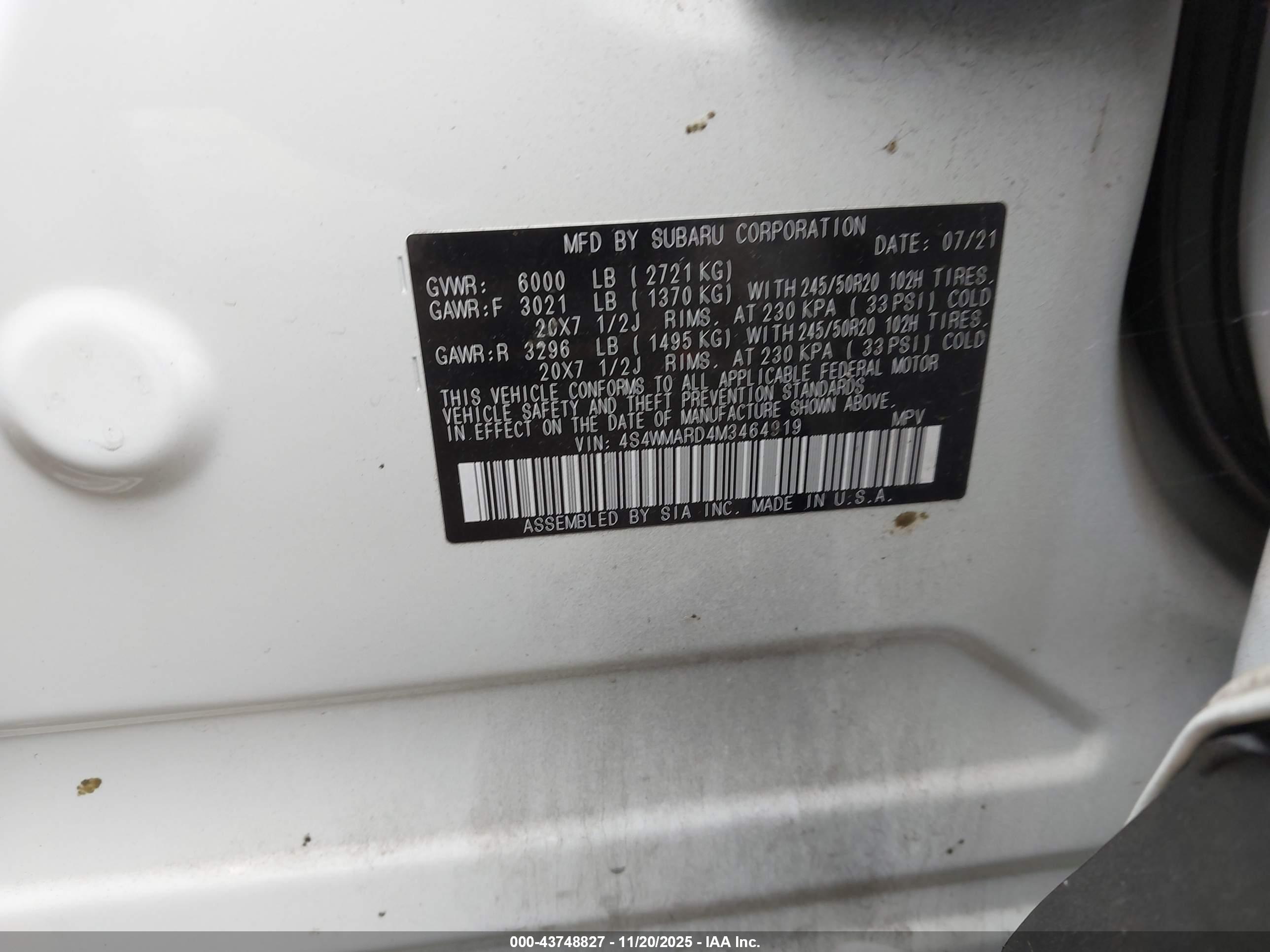SUBARU ASCENT image 9
