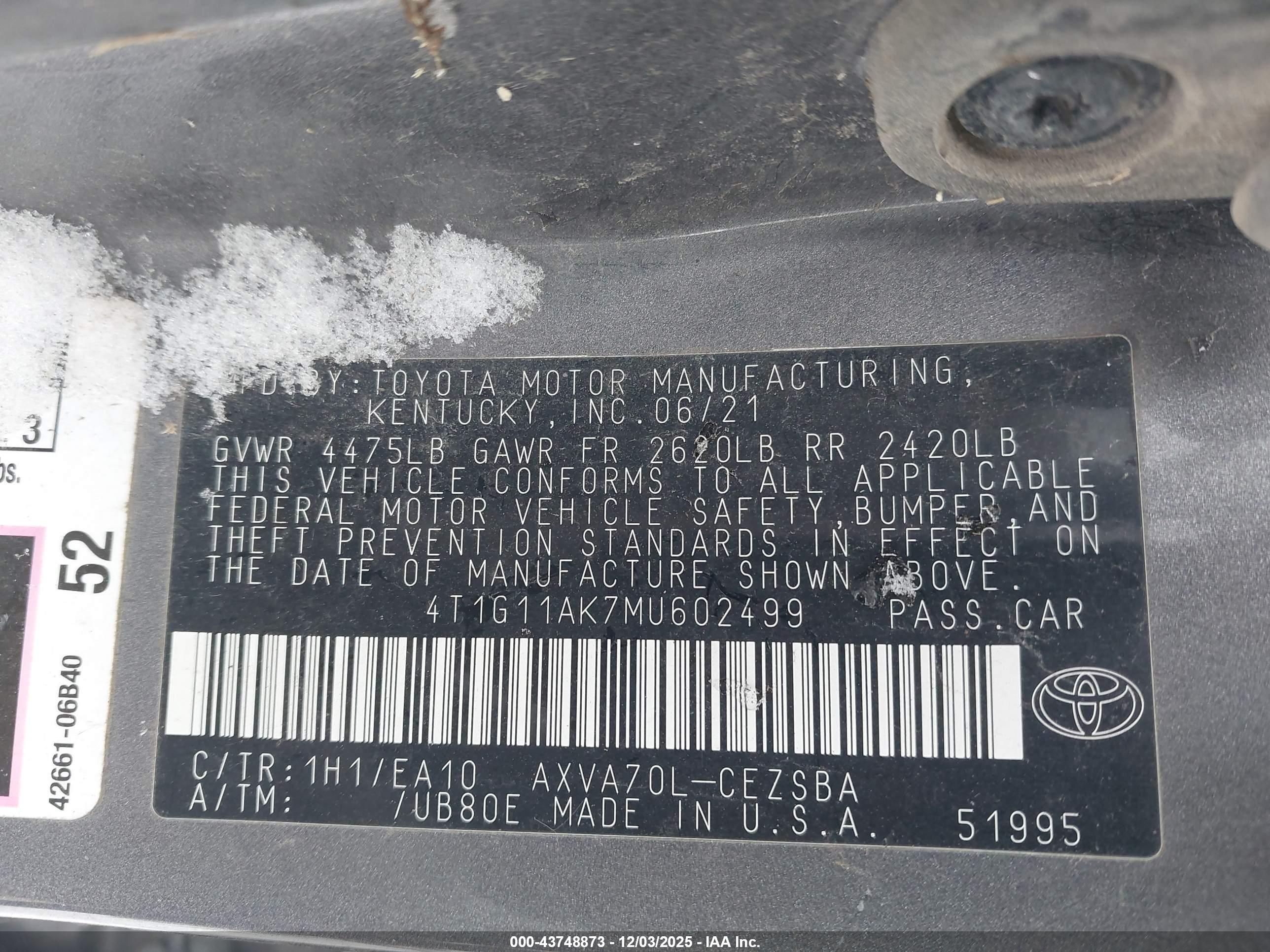 TOYOTA CAMRY image 9