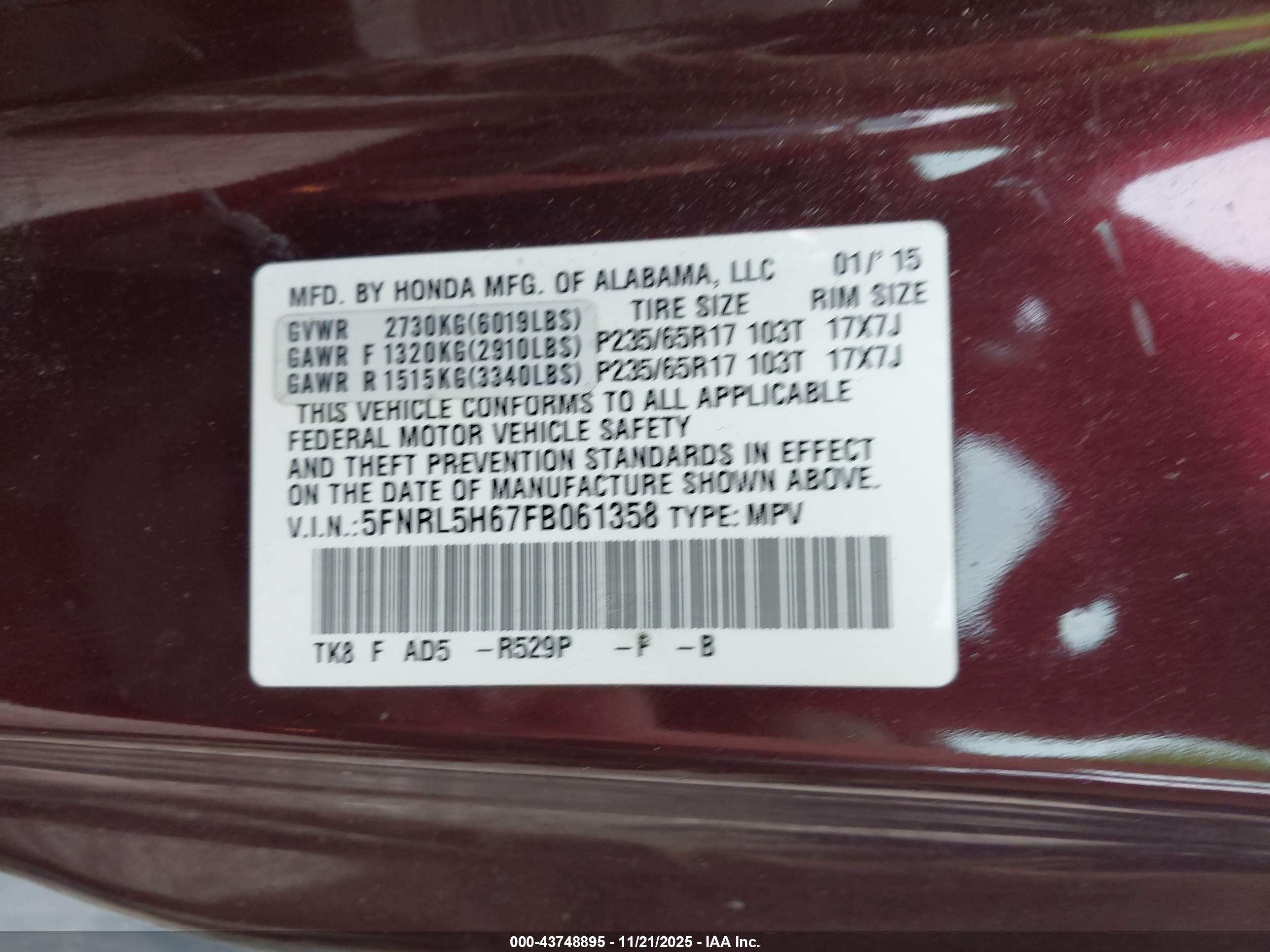 HONDA ODYSSEY image 9