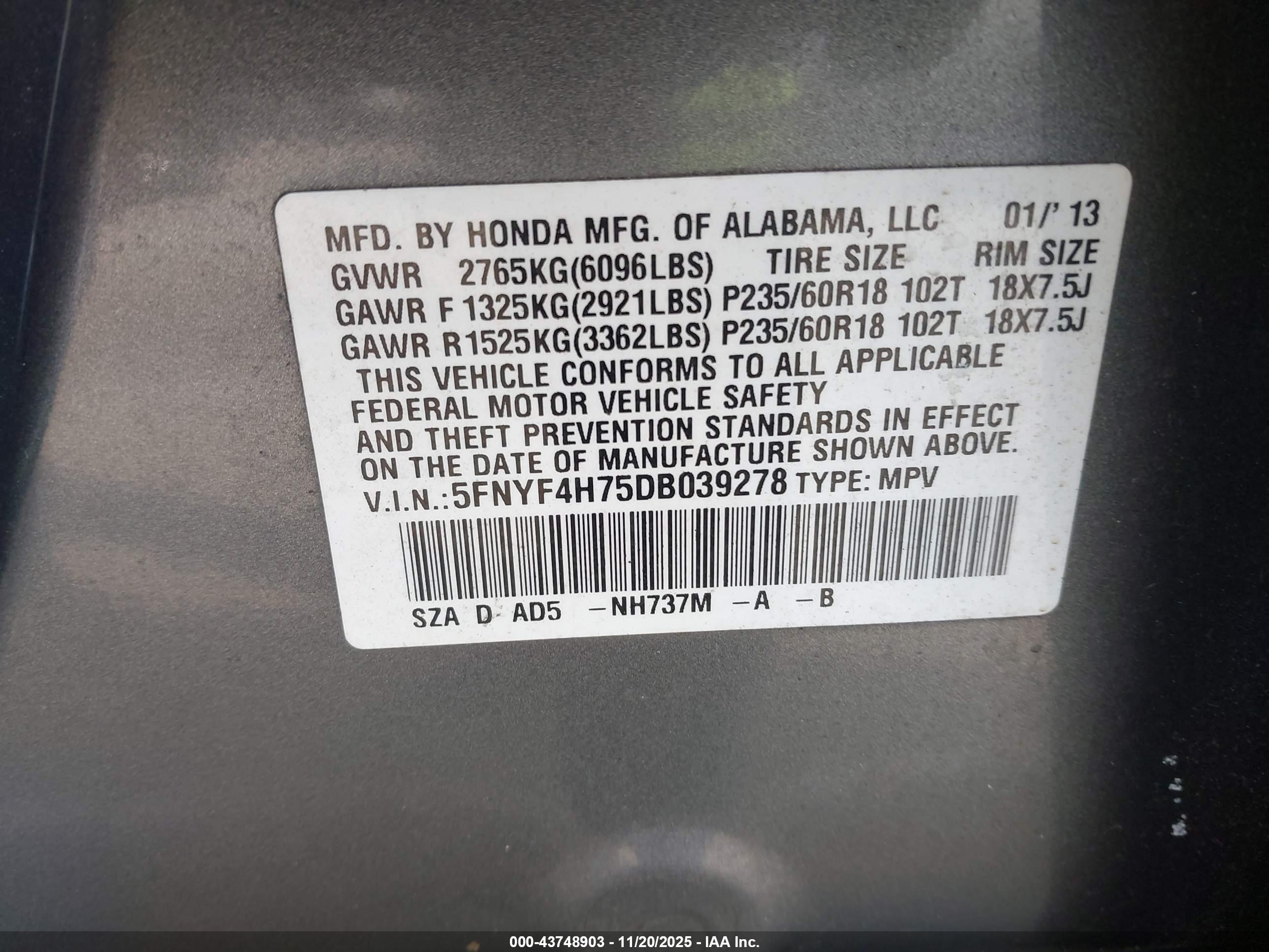 HONDA PILOT image 9