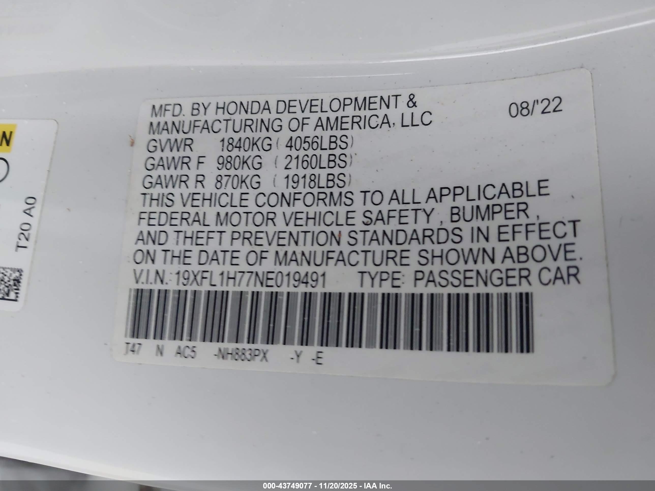 HONDA CIVIC image 9