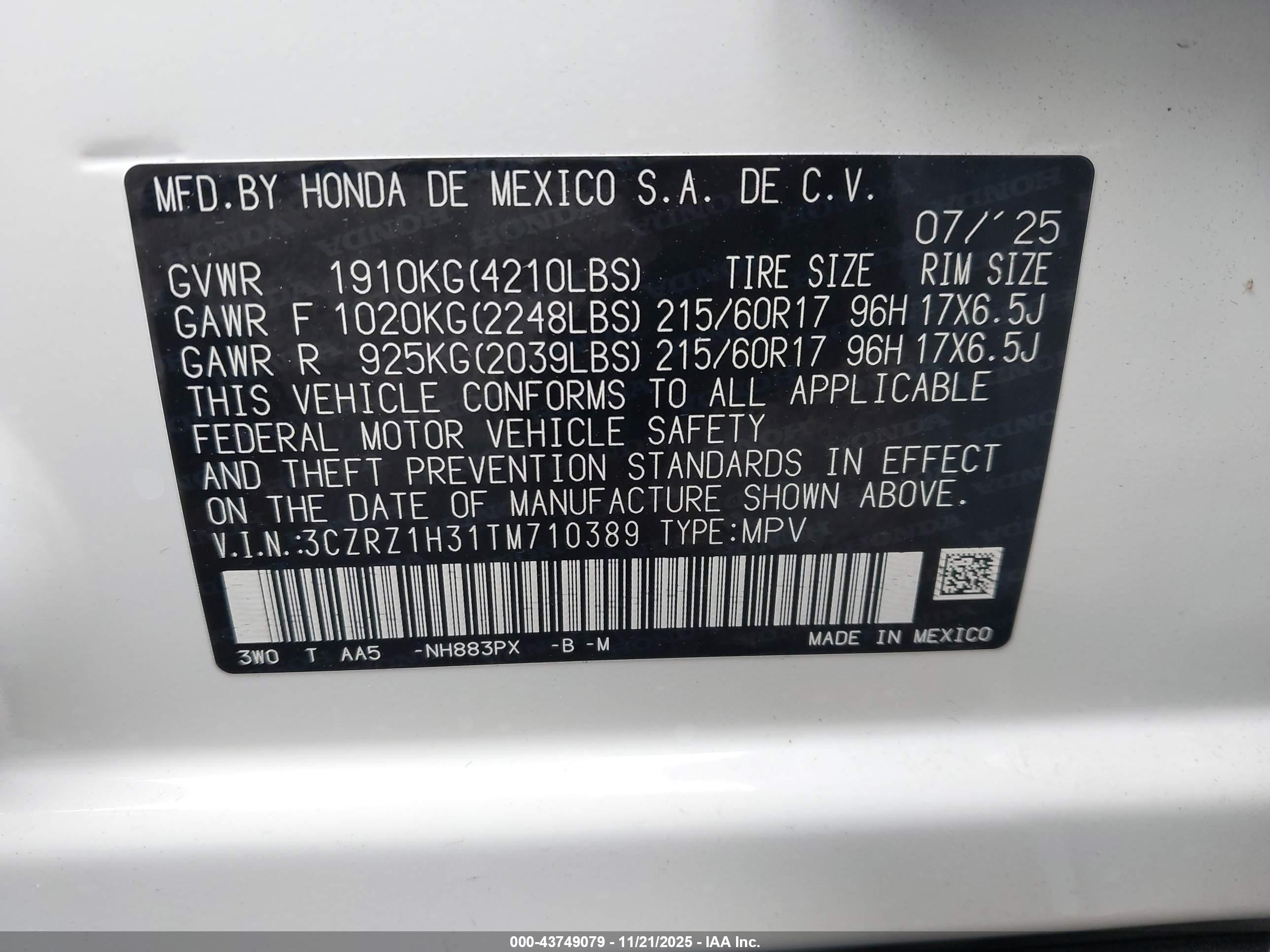 HONDA HR-V image 9