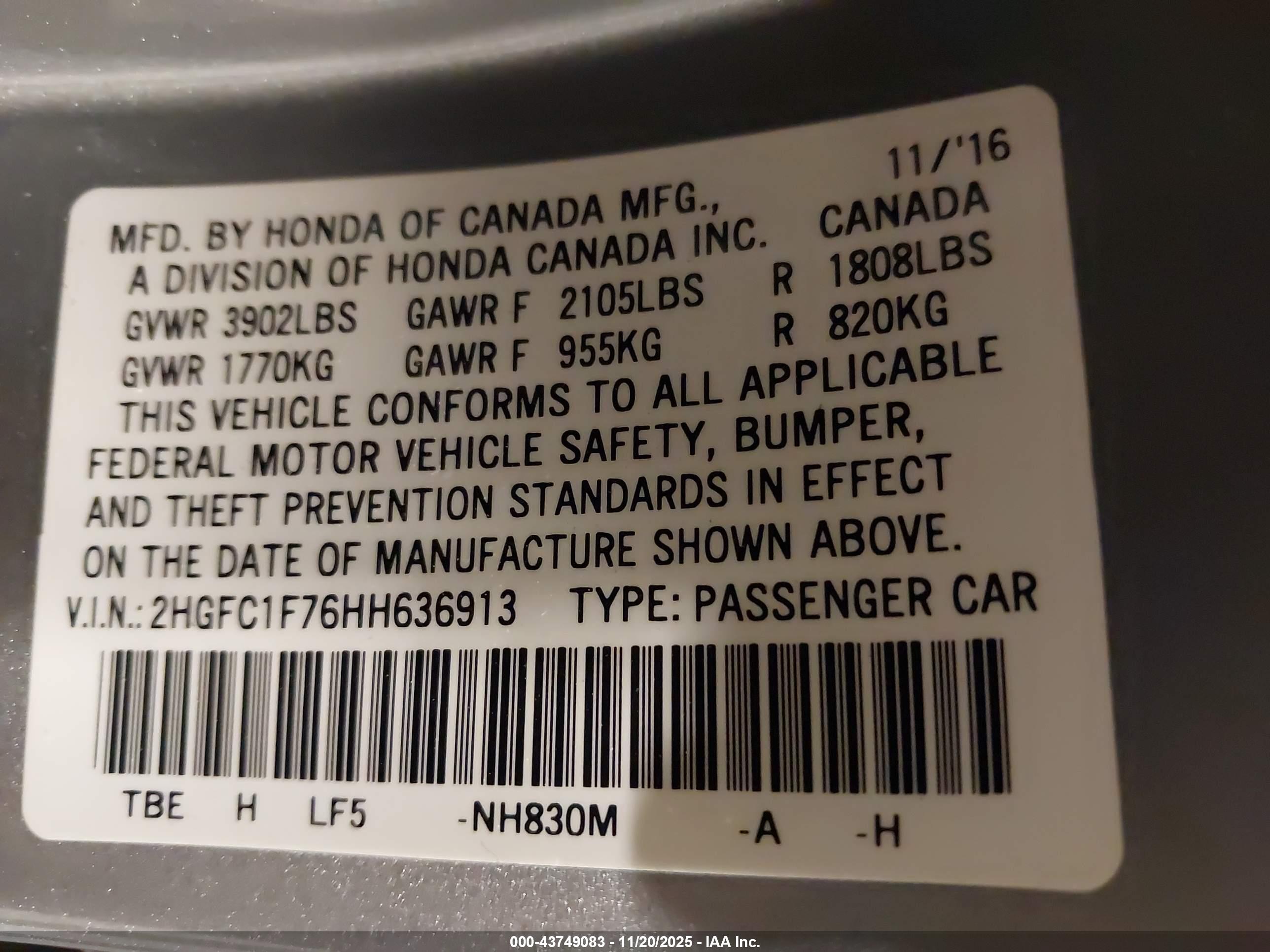 HONDA CIVIC image 9