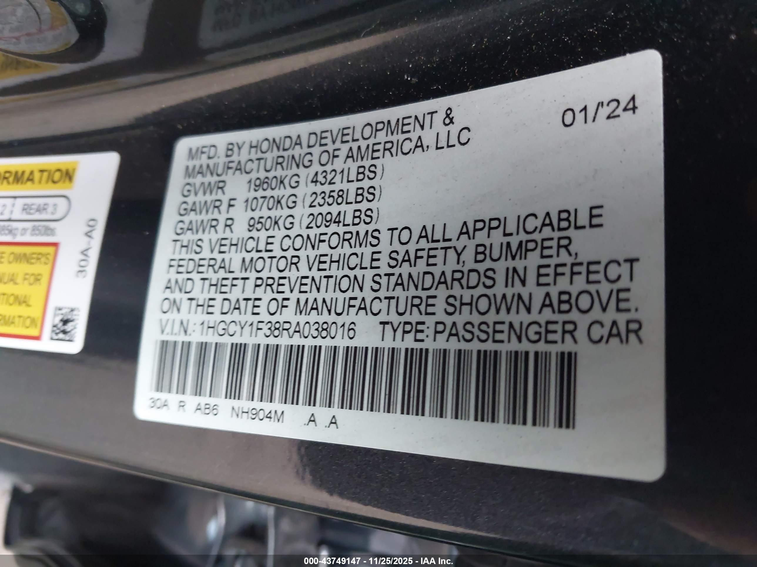 HONDA ACCORD image 9