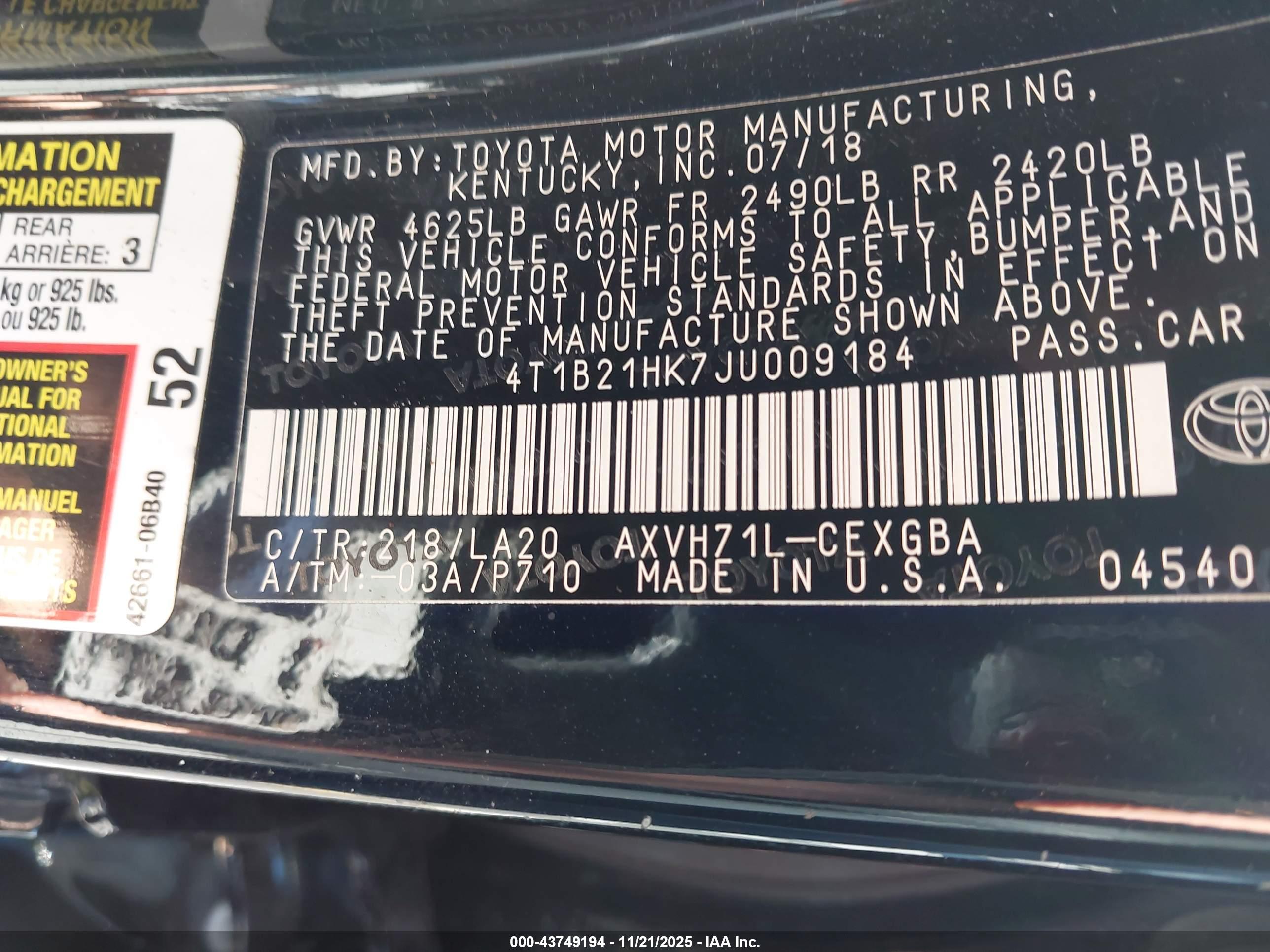 TOYOTA CAMRY image 9