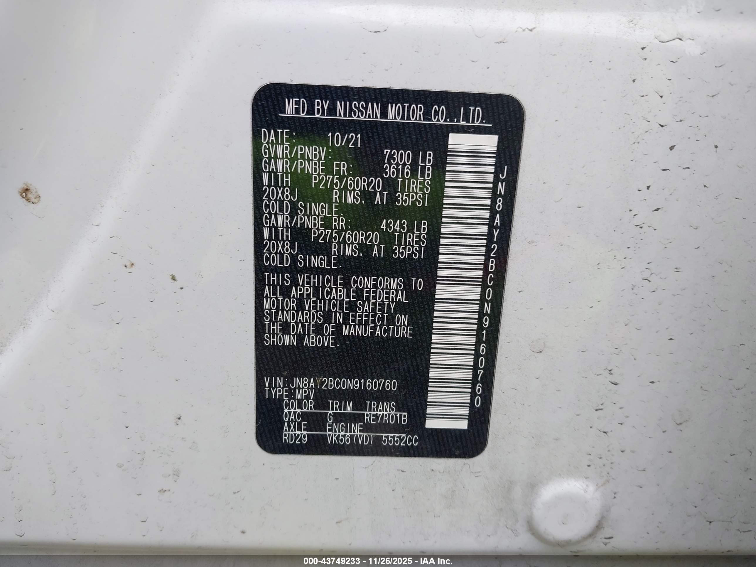 NISSAN ARMADA image 9