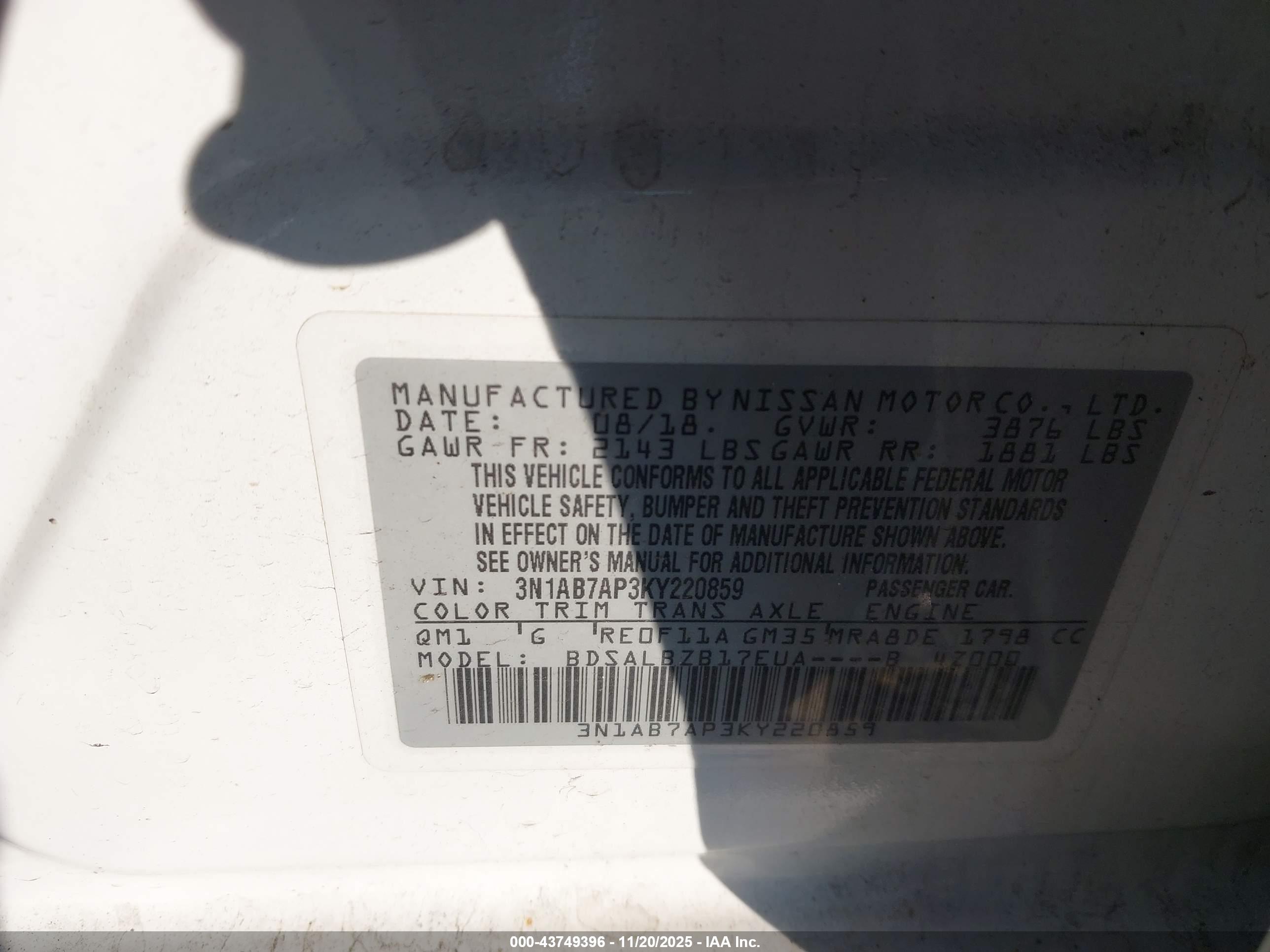 NISSAN SENTRA image 9