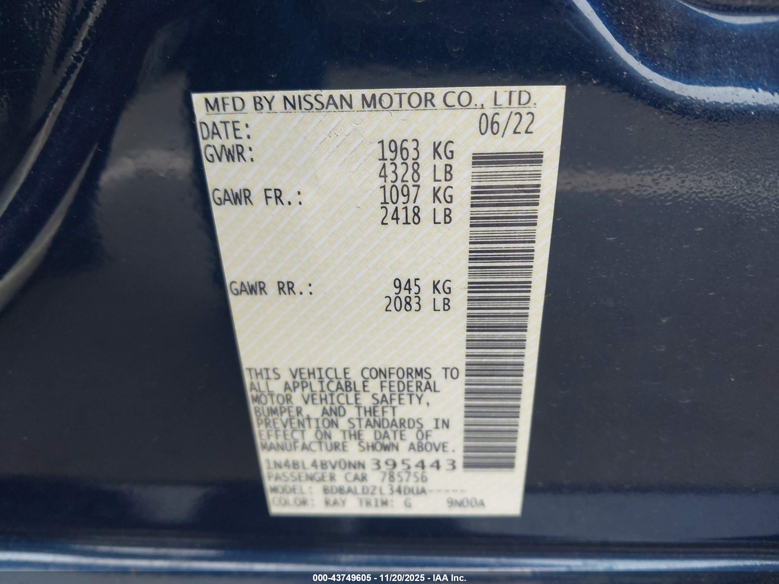 NISSAN ALTIMA image 9
