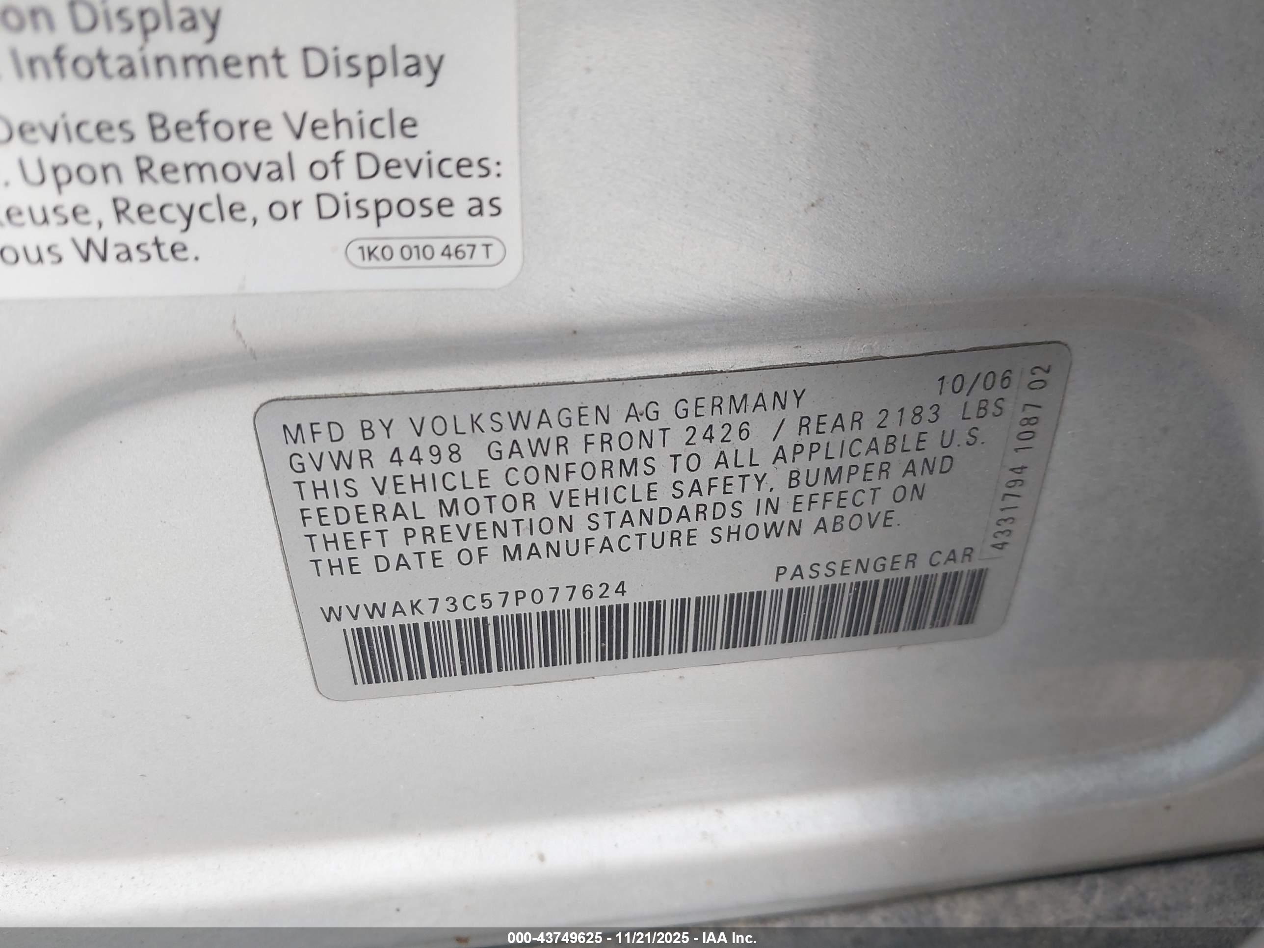 VOLKSWAGEN PASSAT image 9