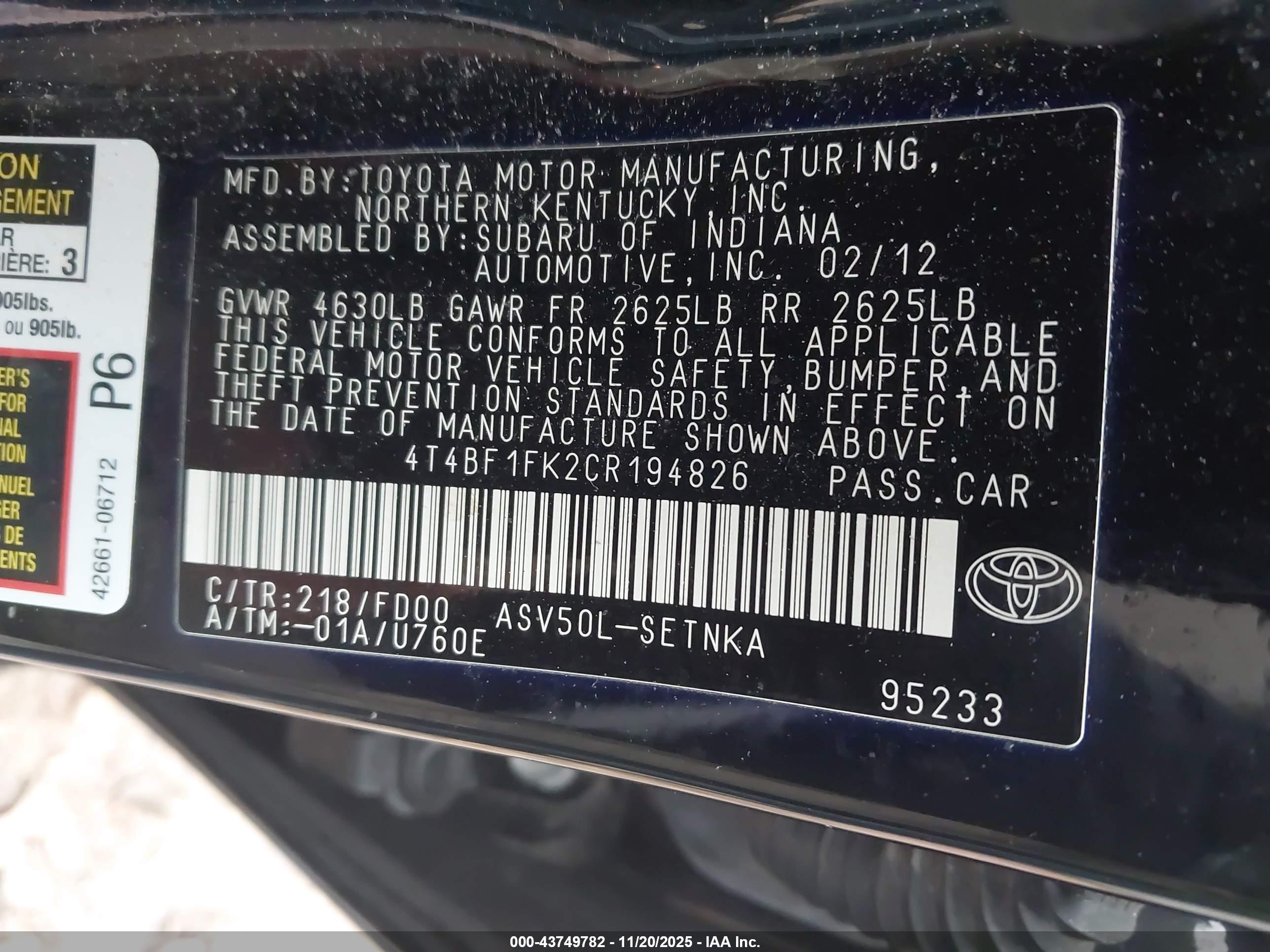 TOYOTA CAMRY image 9