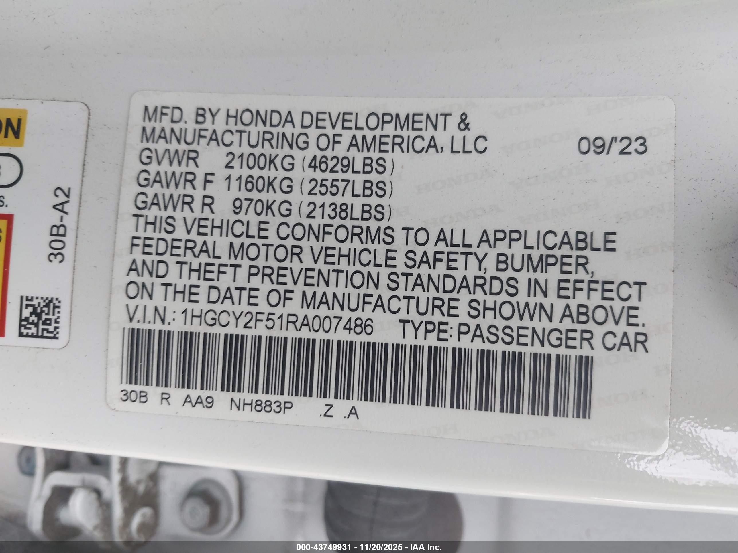 HONDA ACCORD image 9