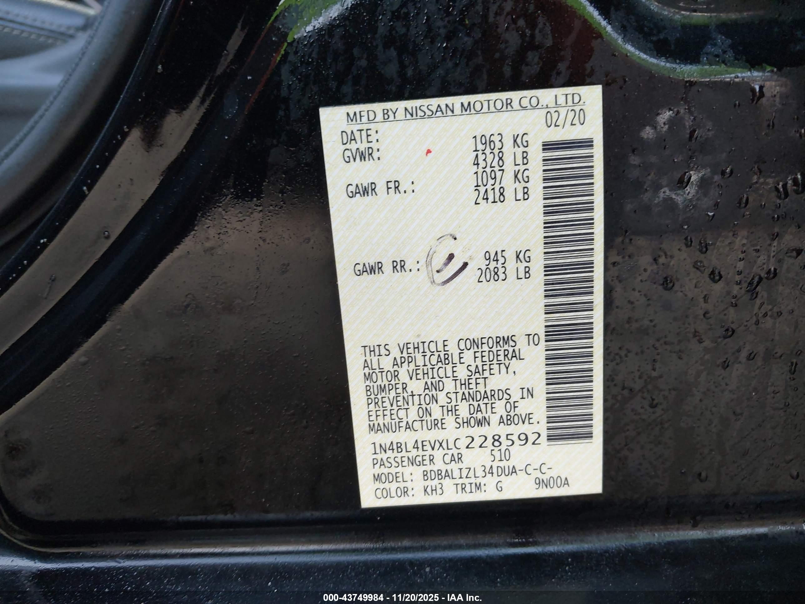 NISSAN ALTIMA image 9