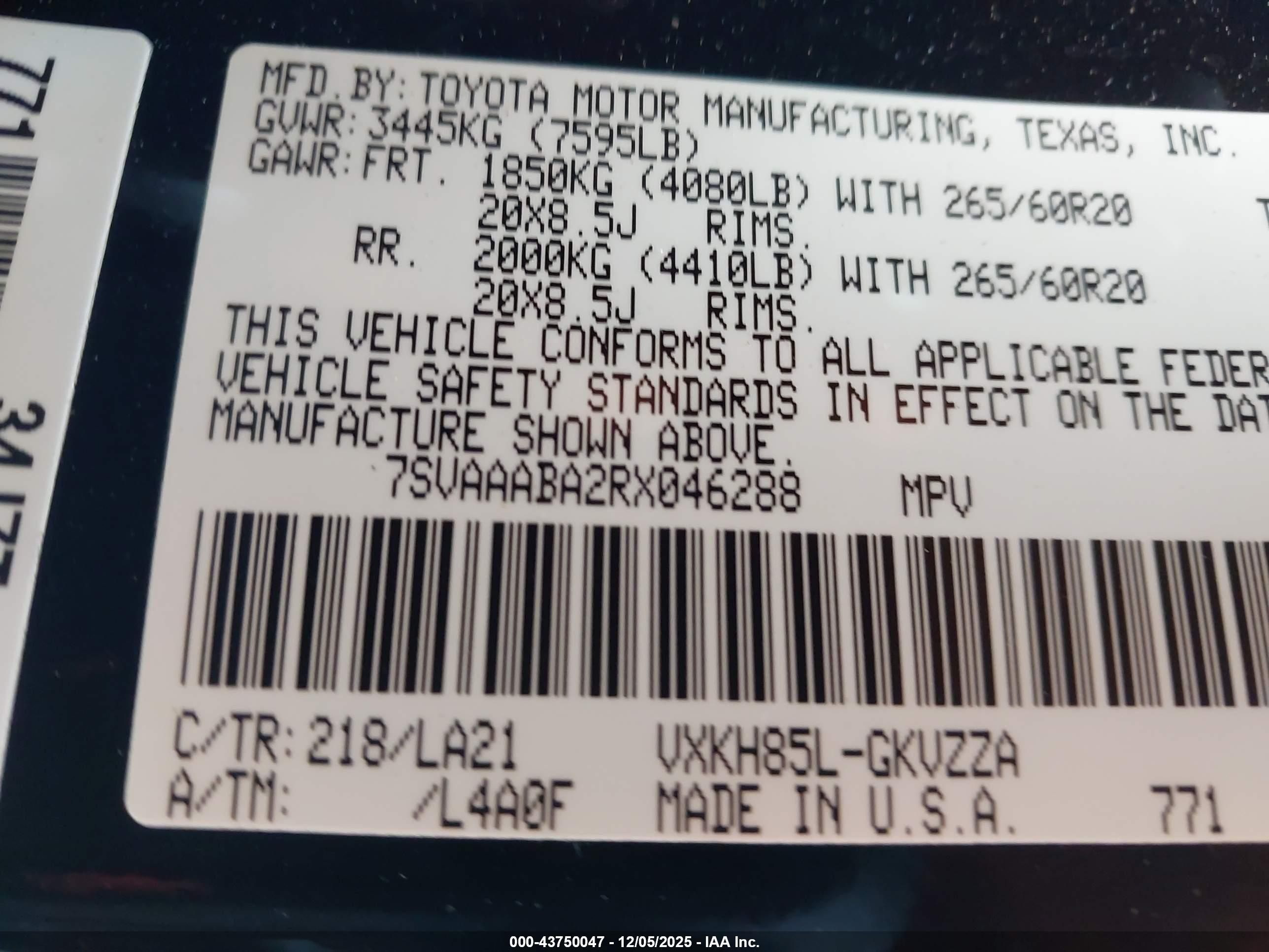 TOYOTA SEQUOIA image 9